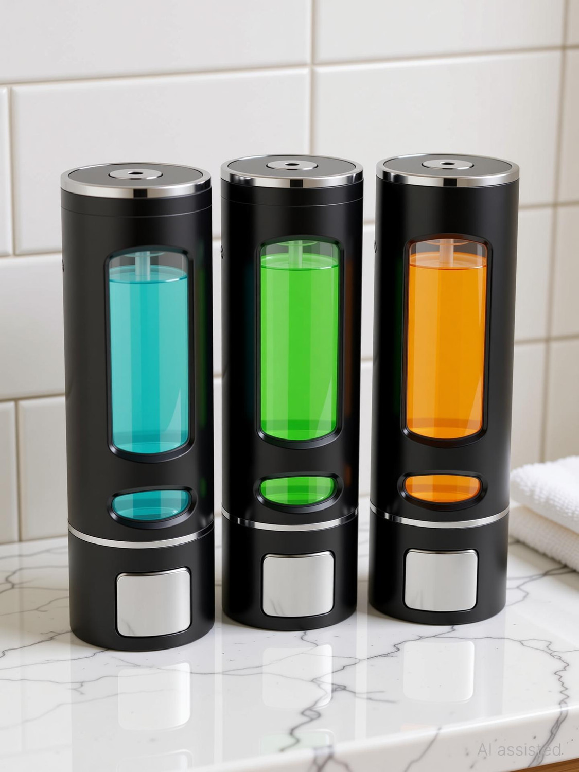Image of CLIBO Premium Quality Wall Mount Plastic Soap Dispenser - Pack Of 3 400 ml Conditioner, Gel, Liquid, Lotion, Sanitizer Stand, Shampoo Dispenser