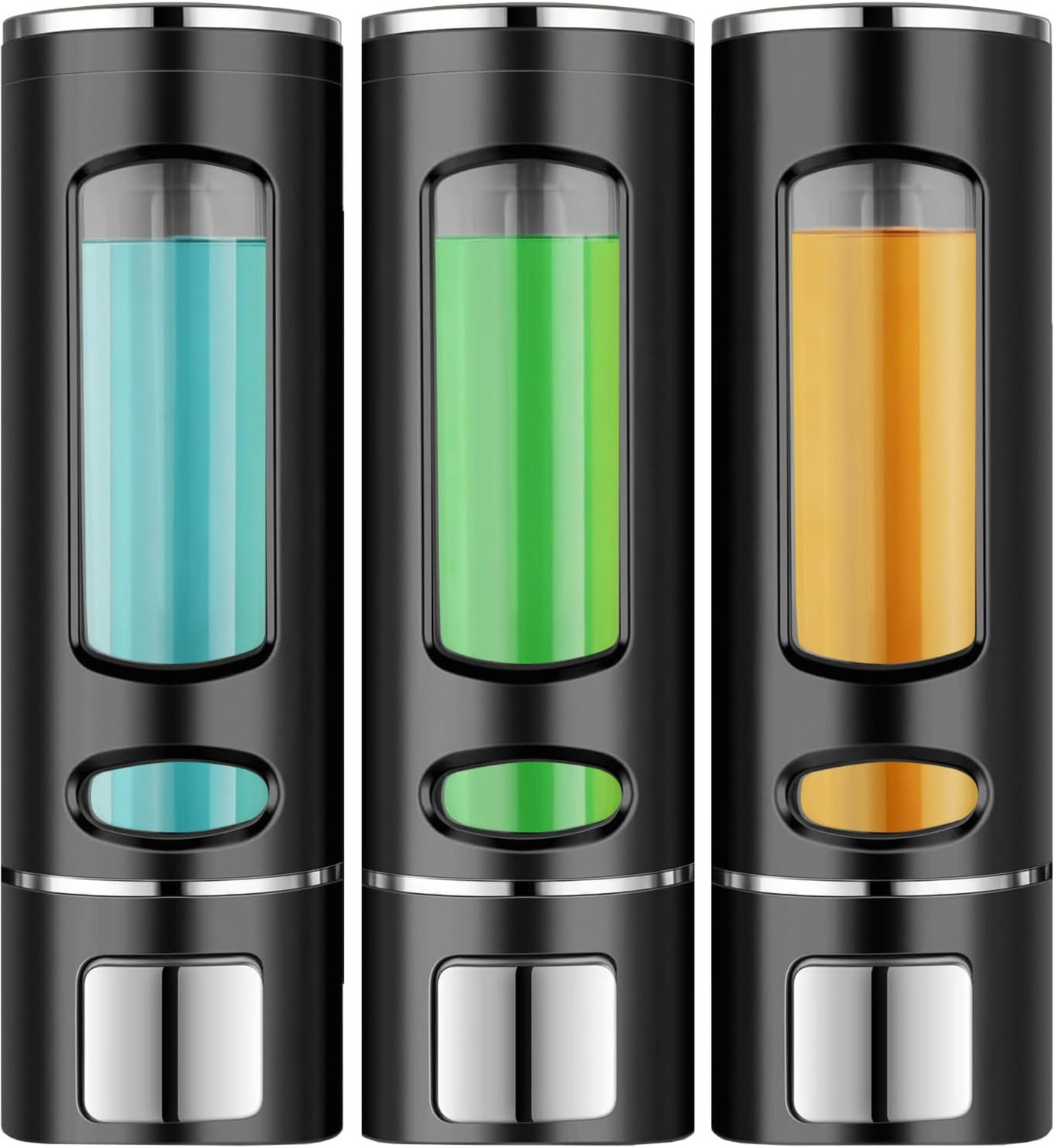 Image of CLIBO Premium Quality Wall Mount Plastic Soap Dispenser - Pack Of 3 400 ml Conditioner, Gel, Liquid, Lotion, Sanitizer Stand, Shampoo Dispenser