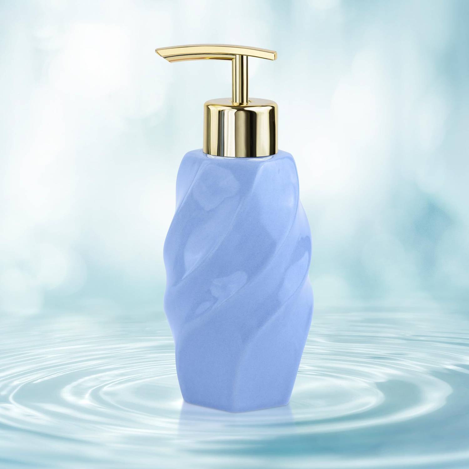 Birch & Co. Ceramic Soap Dispenser For Wash Basin - Leak-Proof Design for 300 ml Liquid, Conditioner, Foam, Gel, Lotion, Sanitizer Stand, Shampoo, Soap Dispenser