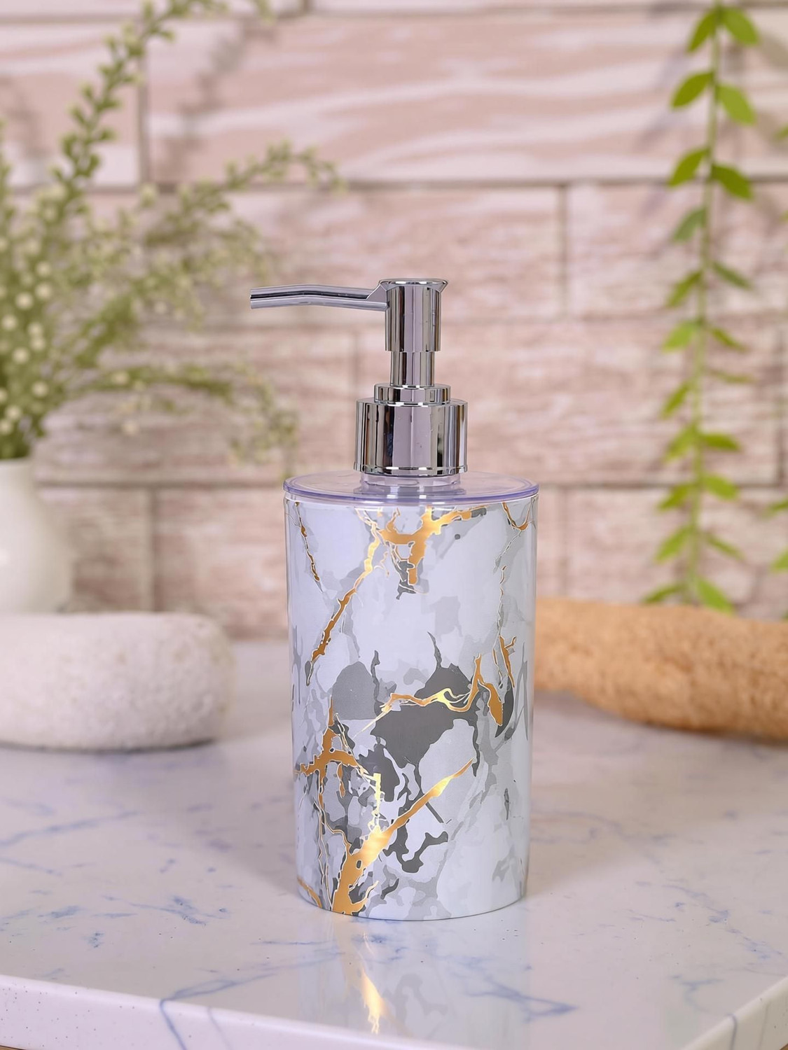 Image of shenron Plastic Liquid Dispenser for Bathroom,Soap Dispenser for Handwash(Pack of 1) 250 ml Liquid, Soap, Gel, Conditioner, Shampoo, Lotion Dispenser