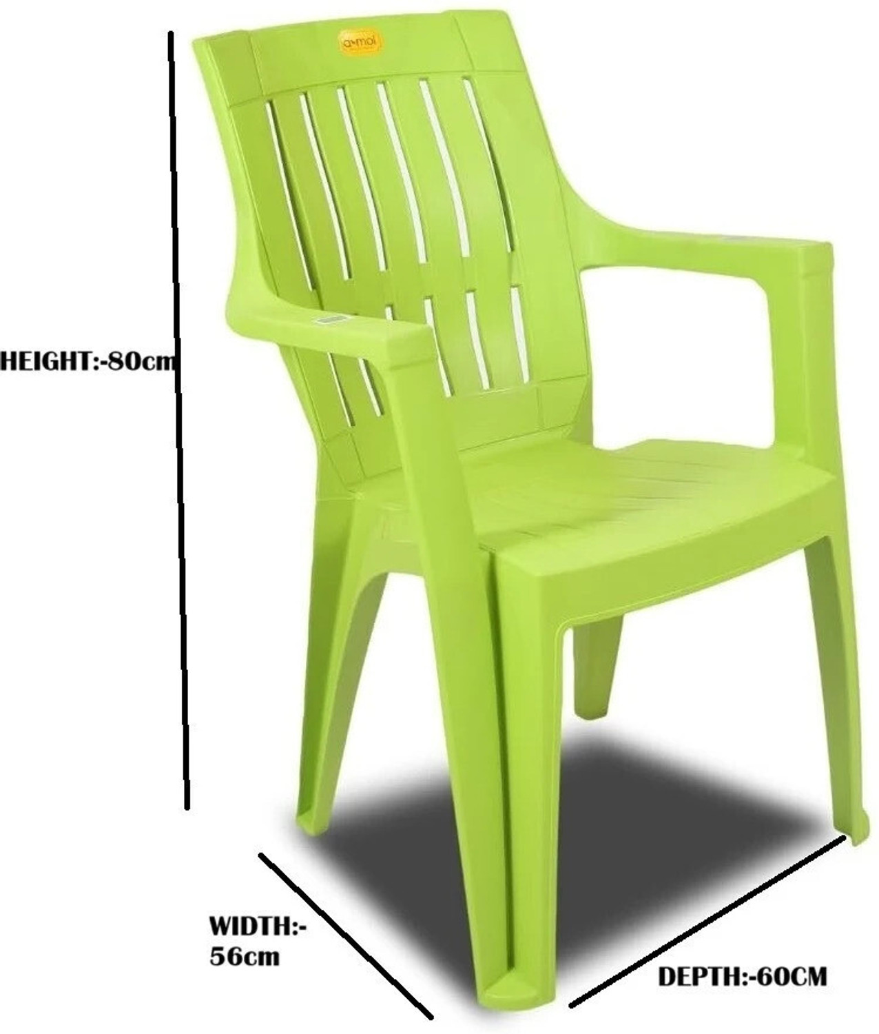 Image of Anmol Durable Platinum Maharaja Size Chair for Home Office Restaurant Plastic Chair Plastic Living Room Chair