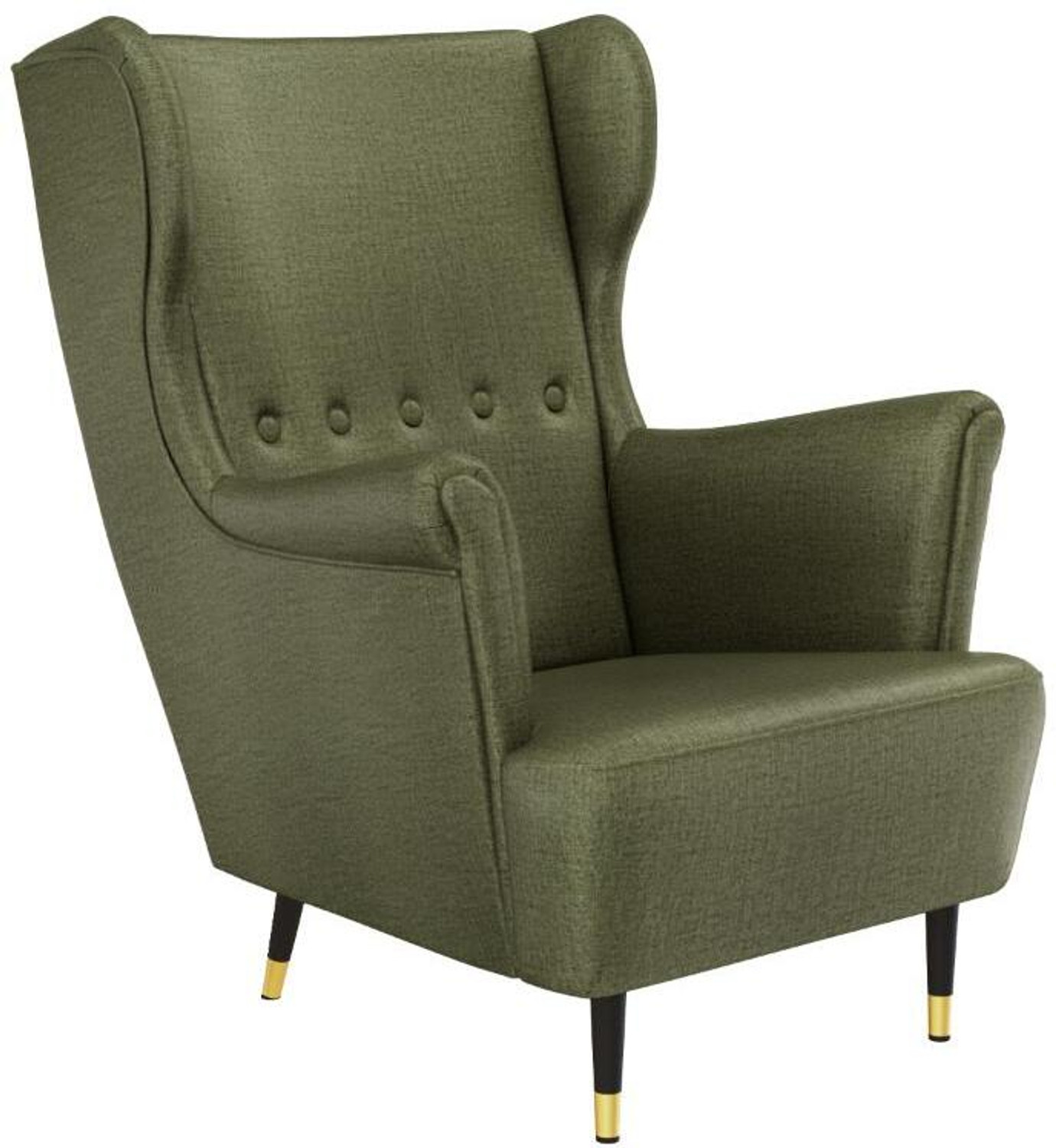 Image of Wakefit Nicco Wing Chair Solid Wood Living Room Chair