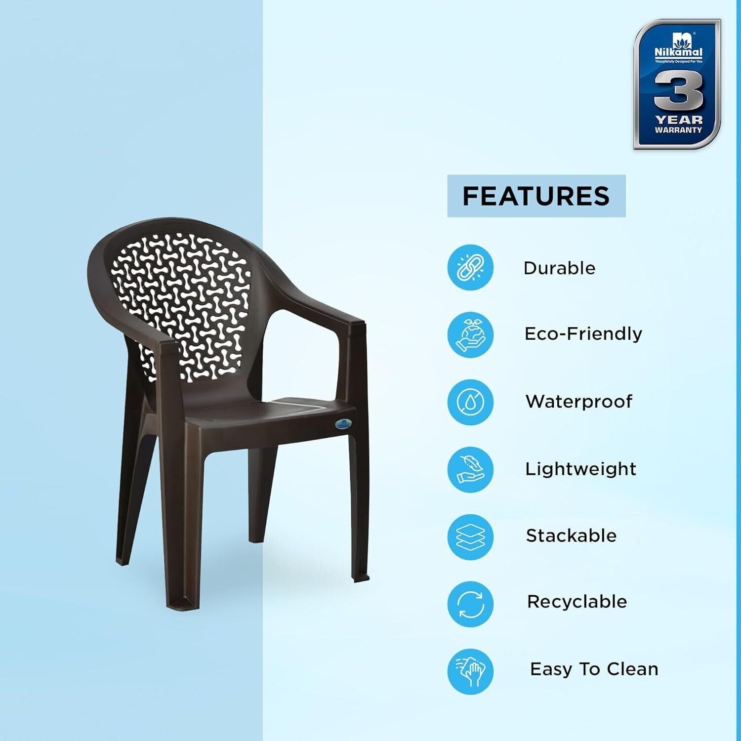 Image of Comfort Creation Gold Plastic Living Room Chair