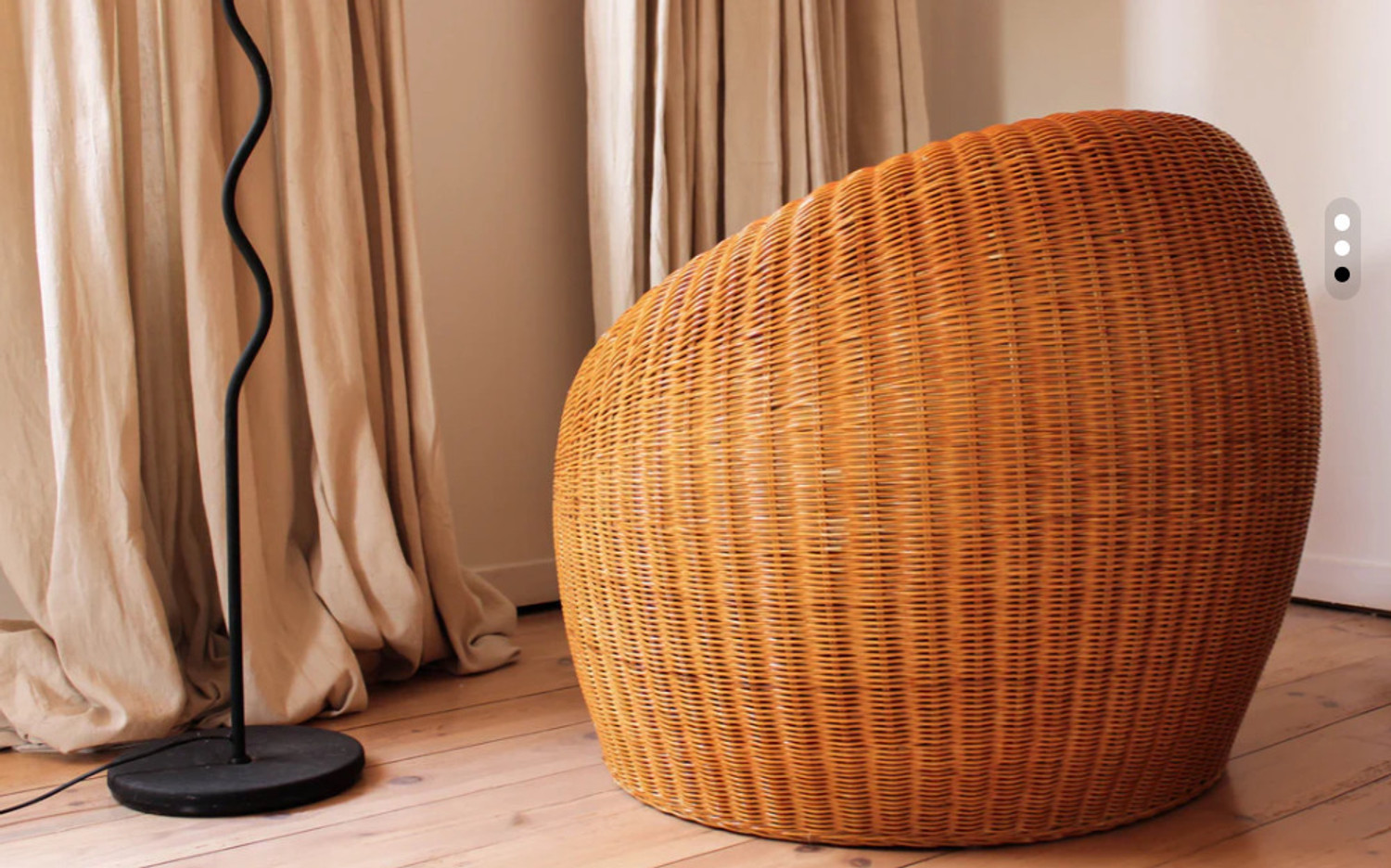 Image of EVRA Cane Chair for Indoor Outdoor Sitting with Cushion sofa chair For Home ,Balcony Solid Wood Living Room Chair