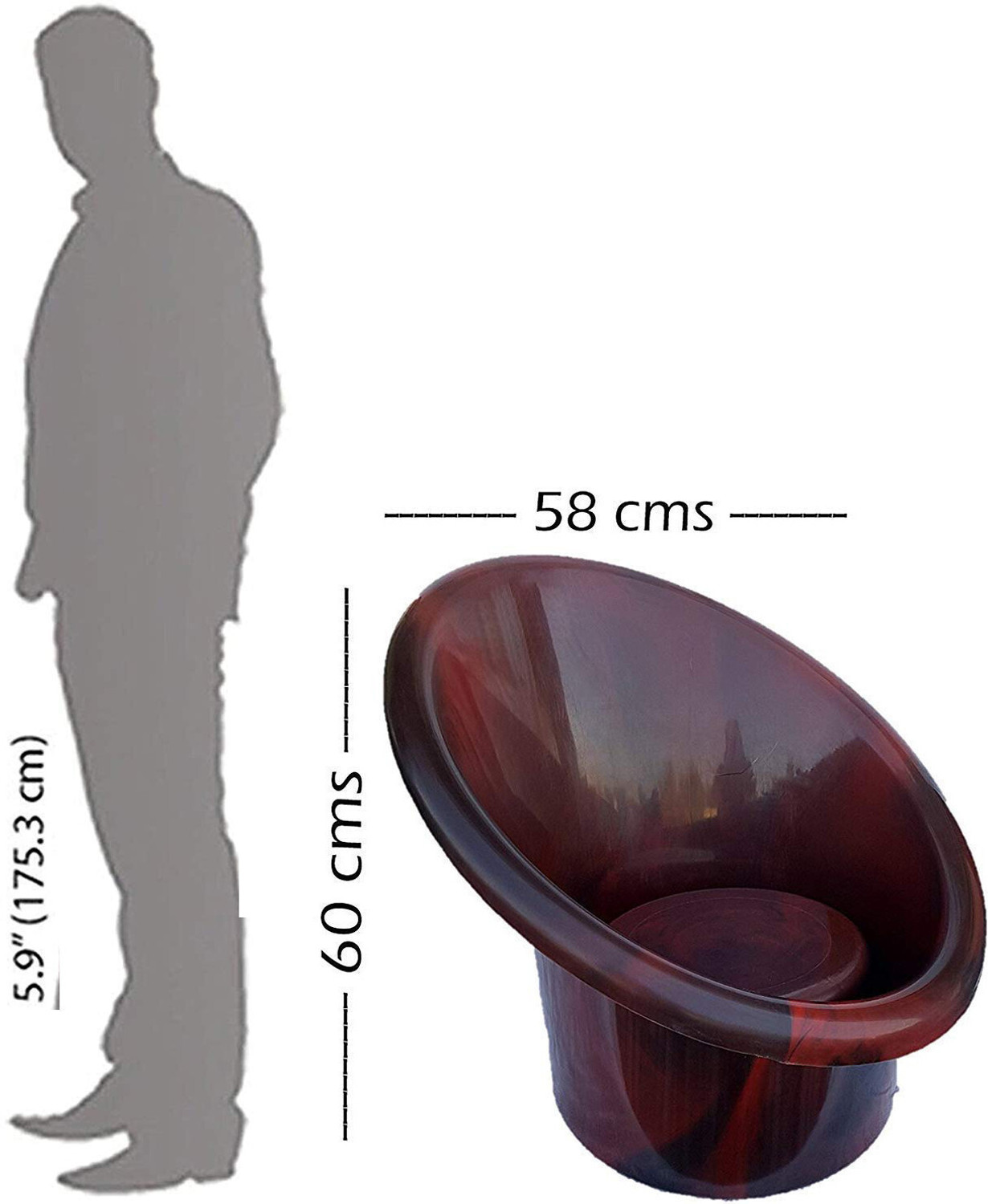 Image of ANJWAR Plastic Living Room Chair