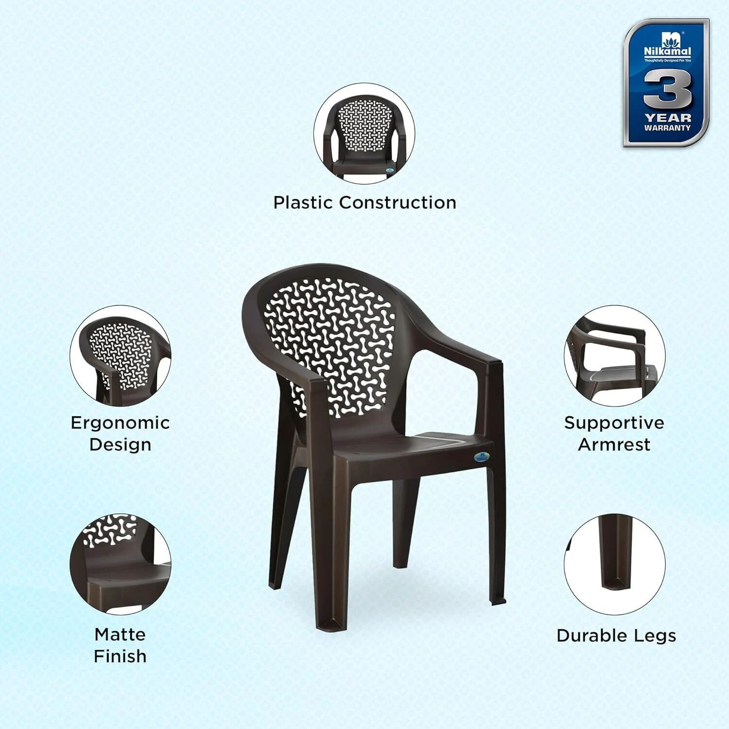 Image of Comfort Creation Gold Plastic Living Room Chair