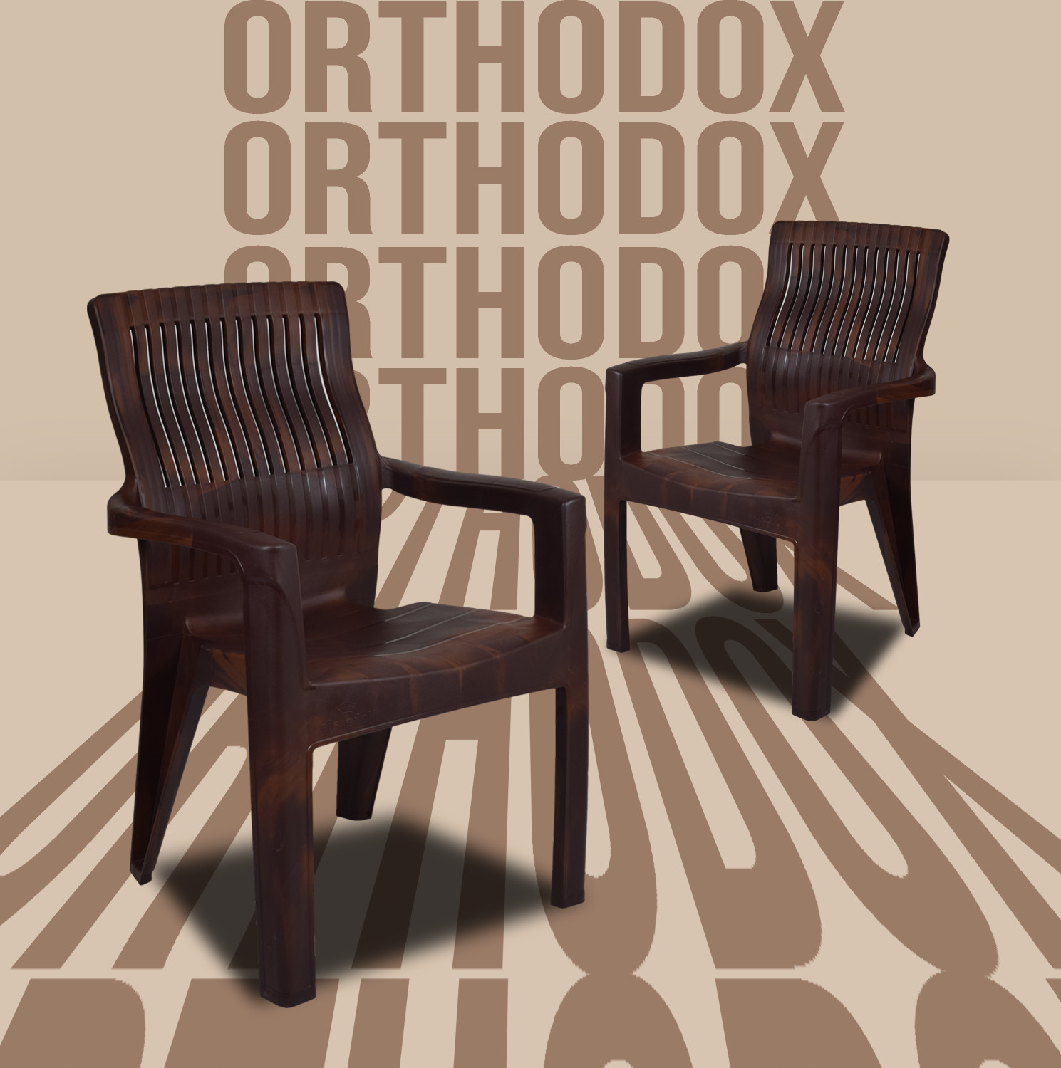 Image of COMFORT Creation 1Arm Rest Office Comfortable Outdoor Chair for Home, Office Resturant Plastic Living Room Chair