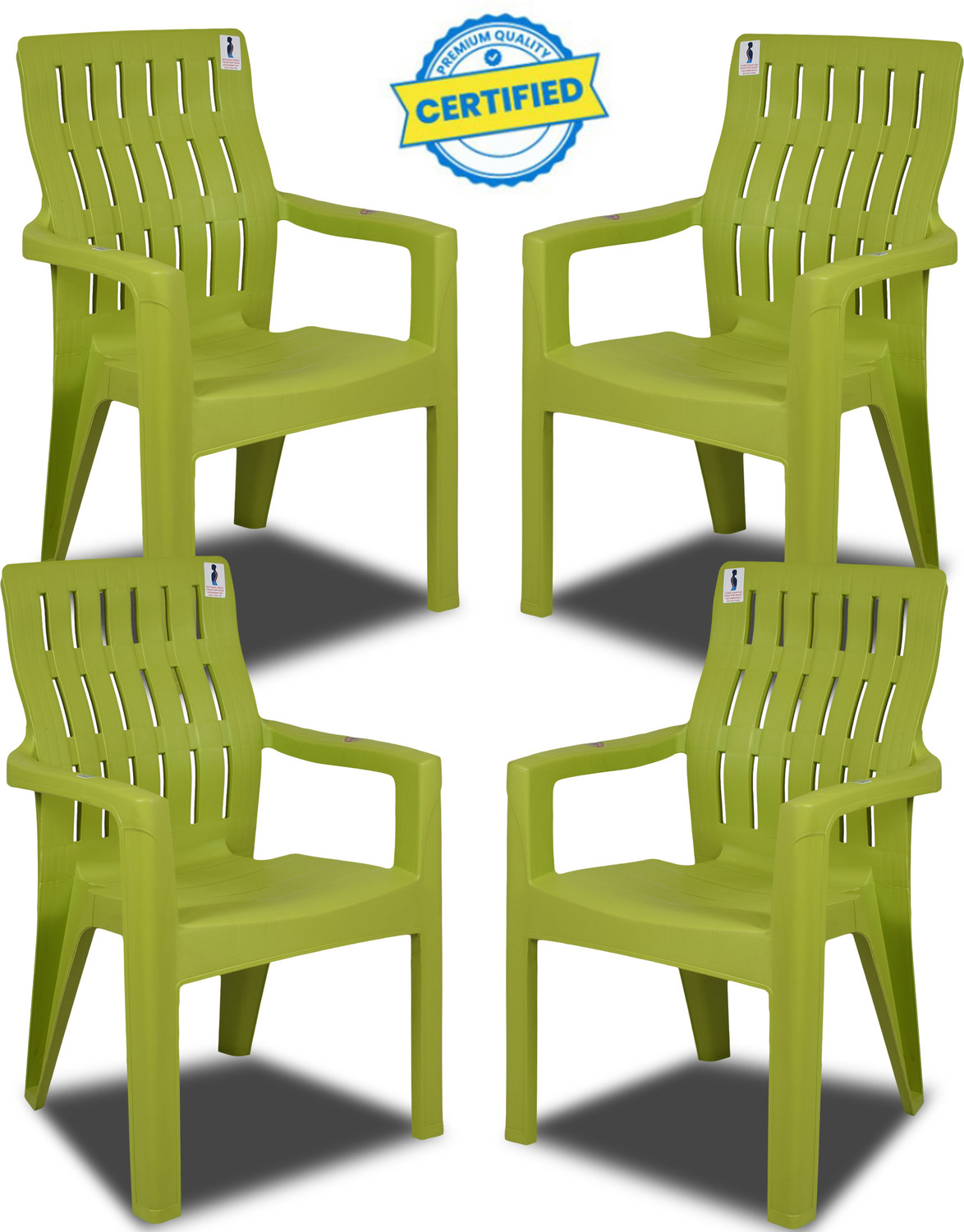 Image of COMFORT Creation Sigma High back heavy duty Premium chair-Set of 4 Plastic Living Room Chair