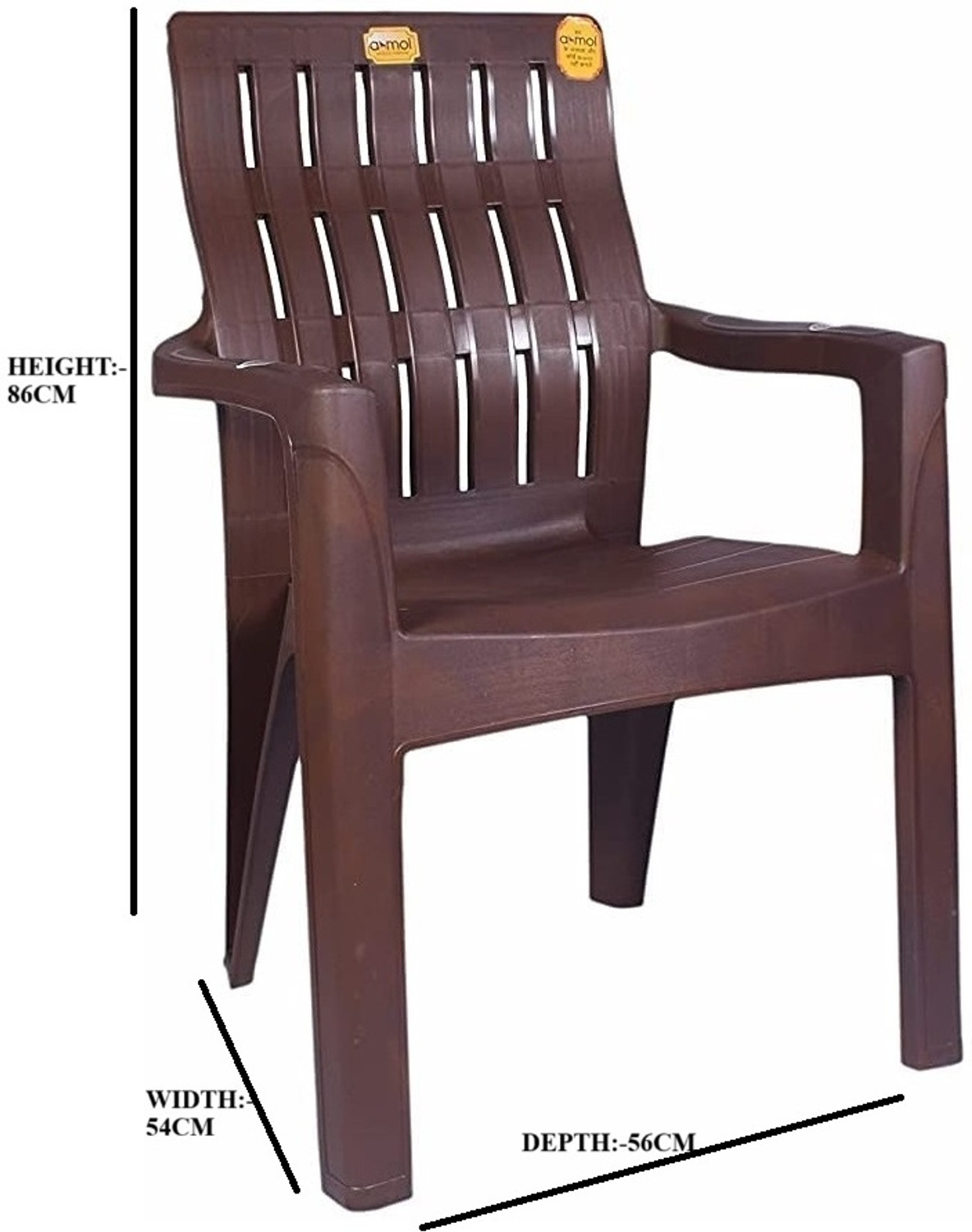 Image of Anmol Moulded Orthopaedic Kelvin Chair Fully Comfort (Weight Bearing Capacity 200kg ) Plastic Living Room Chair