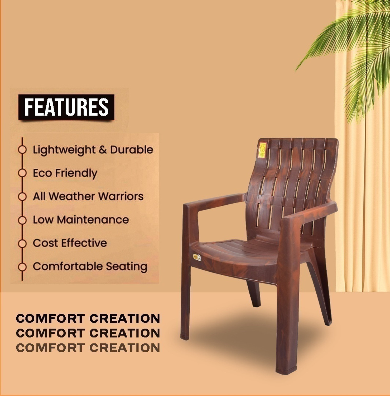 Image of COMFORT Creation Plastic Living Room Chair