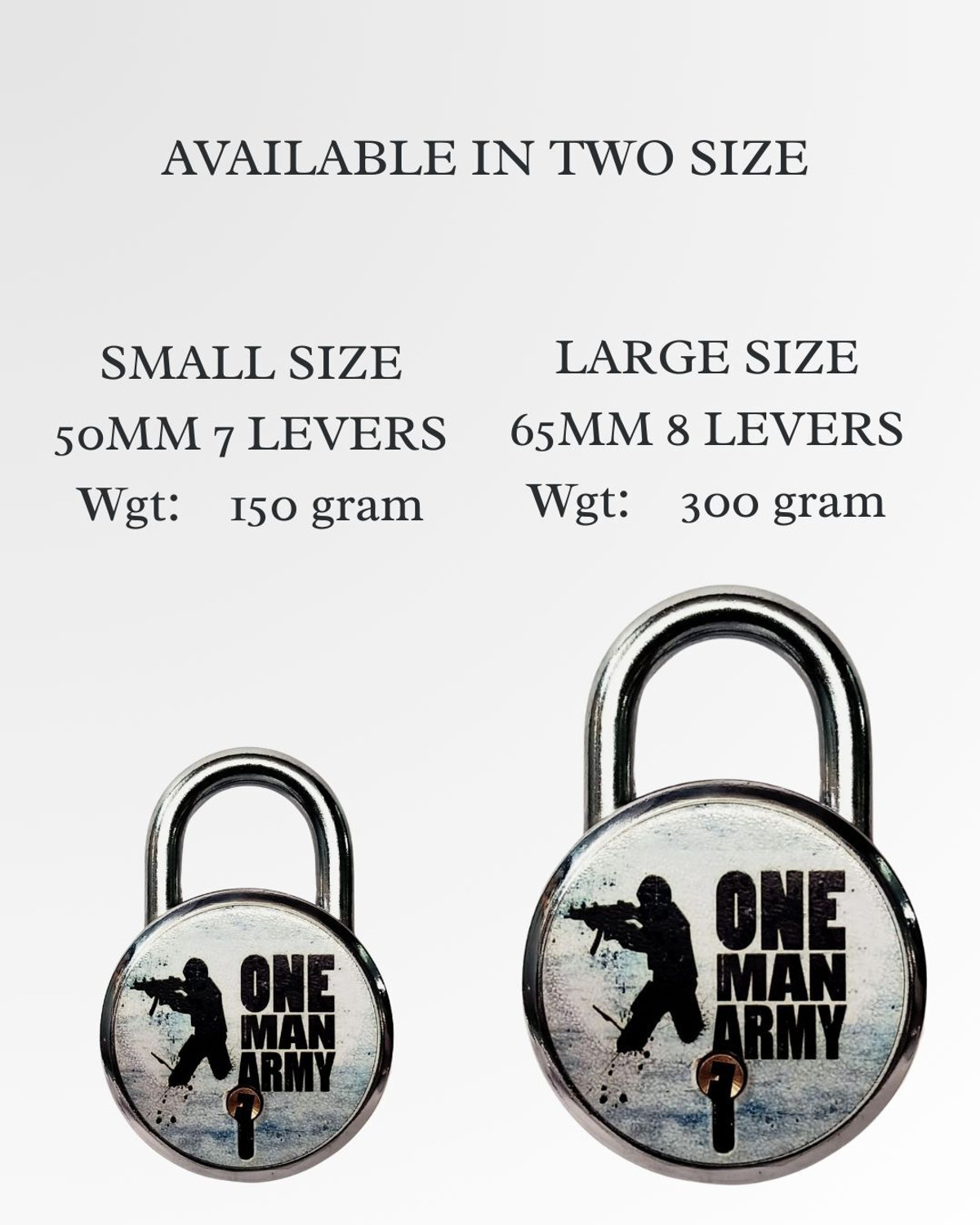 Image of onepro One Man Army 50mm 4Padlocks with 12 Same Keys Double Locking 7 Levers Padlock