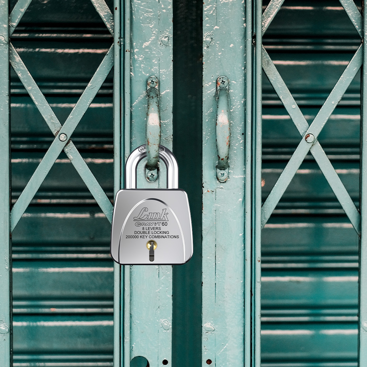 Image of Link Gravi-T 60mm Padlock | Lock For Door, office, Shop | Hardened Shackle Steel Body Padlock