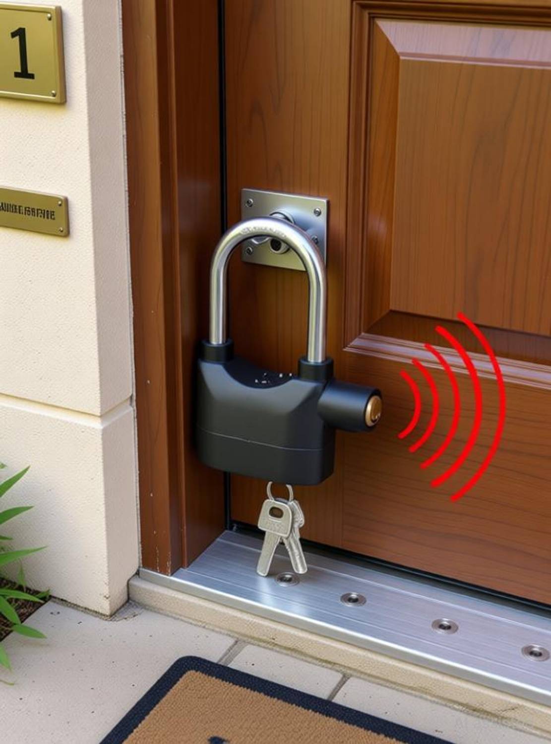ALWAFLI Lock High-Grade Steel Alarm Lock High-Security Motion Sensor Heavyduty Siren Alarm Lock