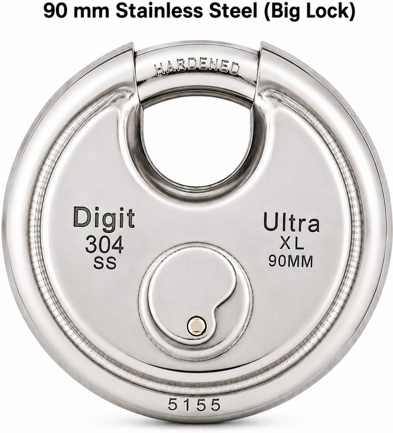 Image of DigitLocks Digit Lock Stainless Steel Ultra XL 90mm - 4 Brass Keys Lock