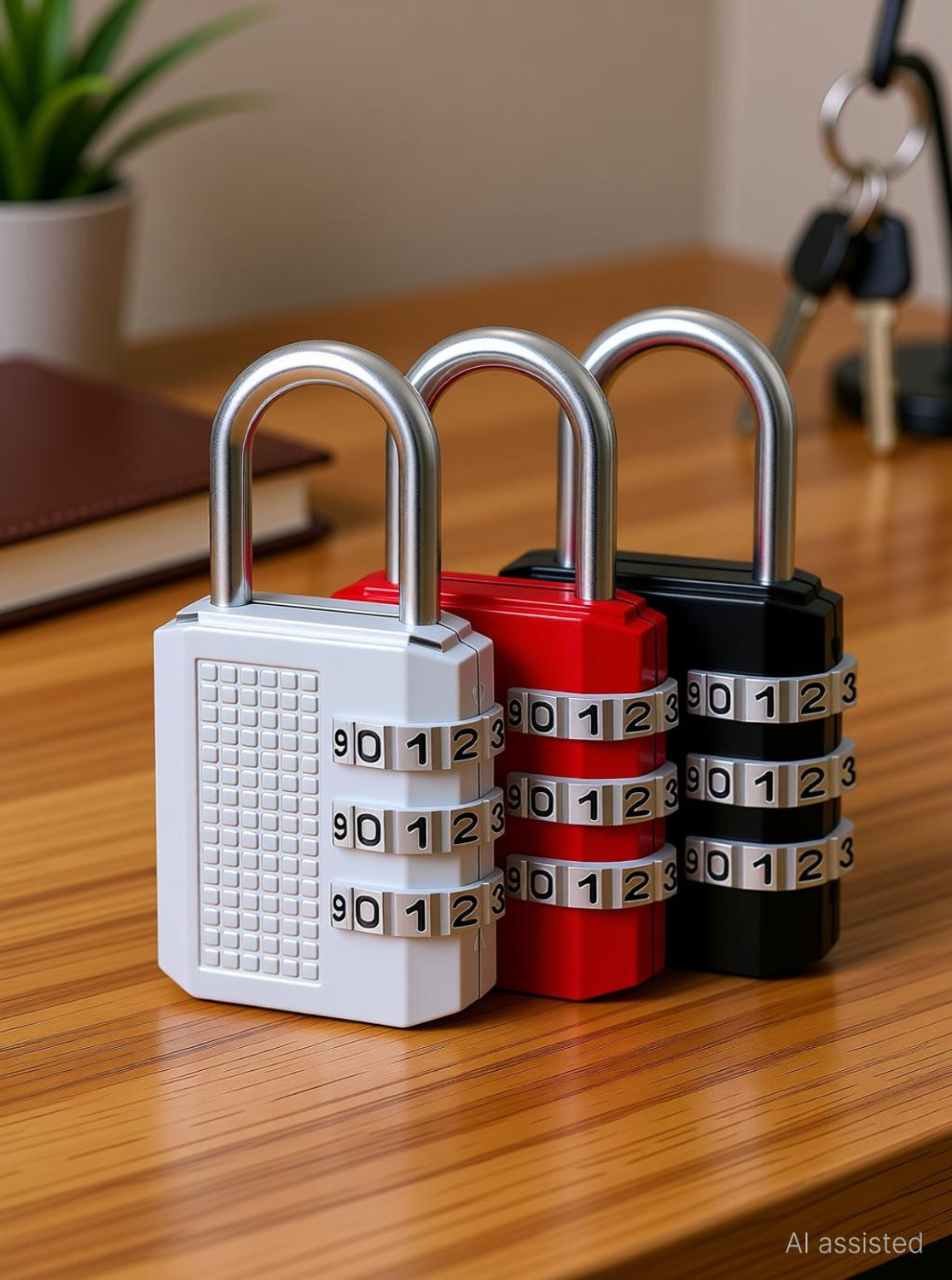 Image of PuthaK Padlock 3 Digit Combination Lock (Pack of 3) Combination Lock