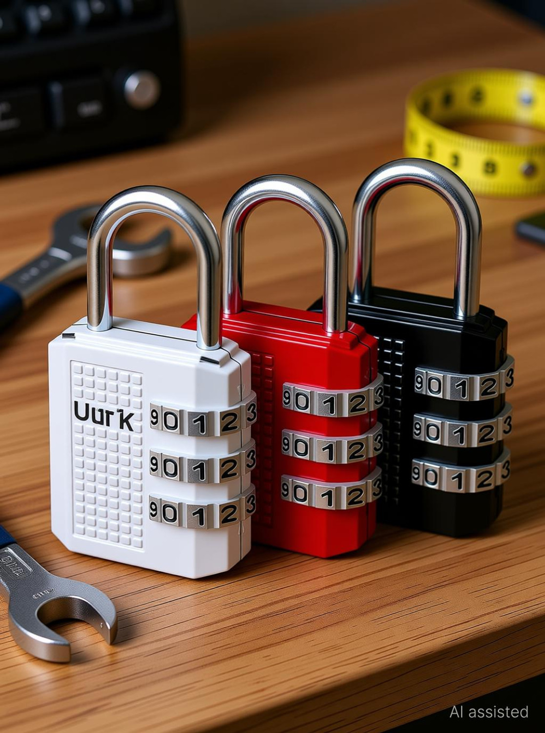 Image of PuthaK Padlock 3 Digit Combination Lock (Pack of 3) Combination Lock