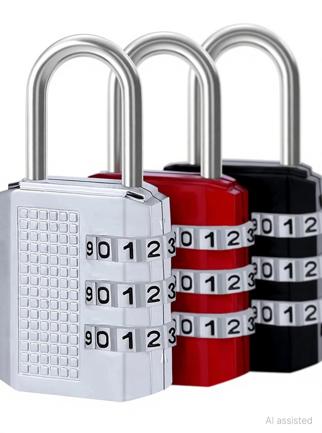 Image of PuthaK Padlock 3 Digit Combination Lock (Pack of 3) Combination Lock