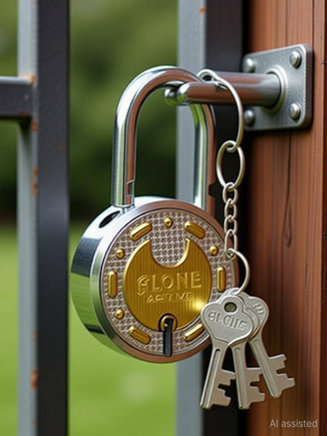alone Active Round 50mm Lock for Home Gate Grill Shop 3 Keys 7 Levers Padlock Brass Padlock