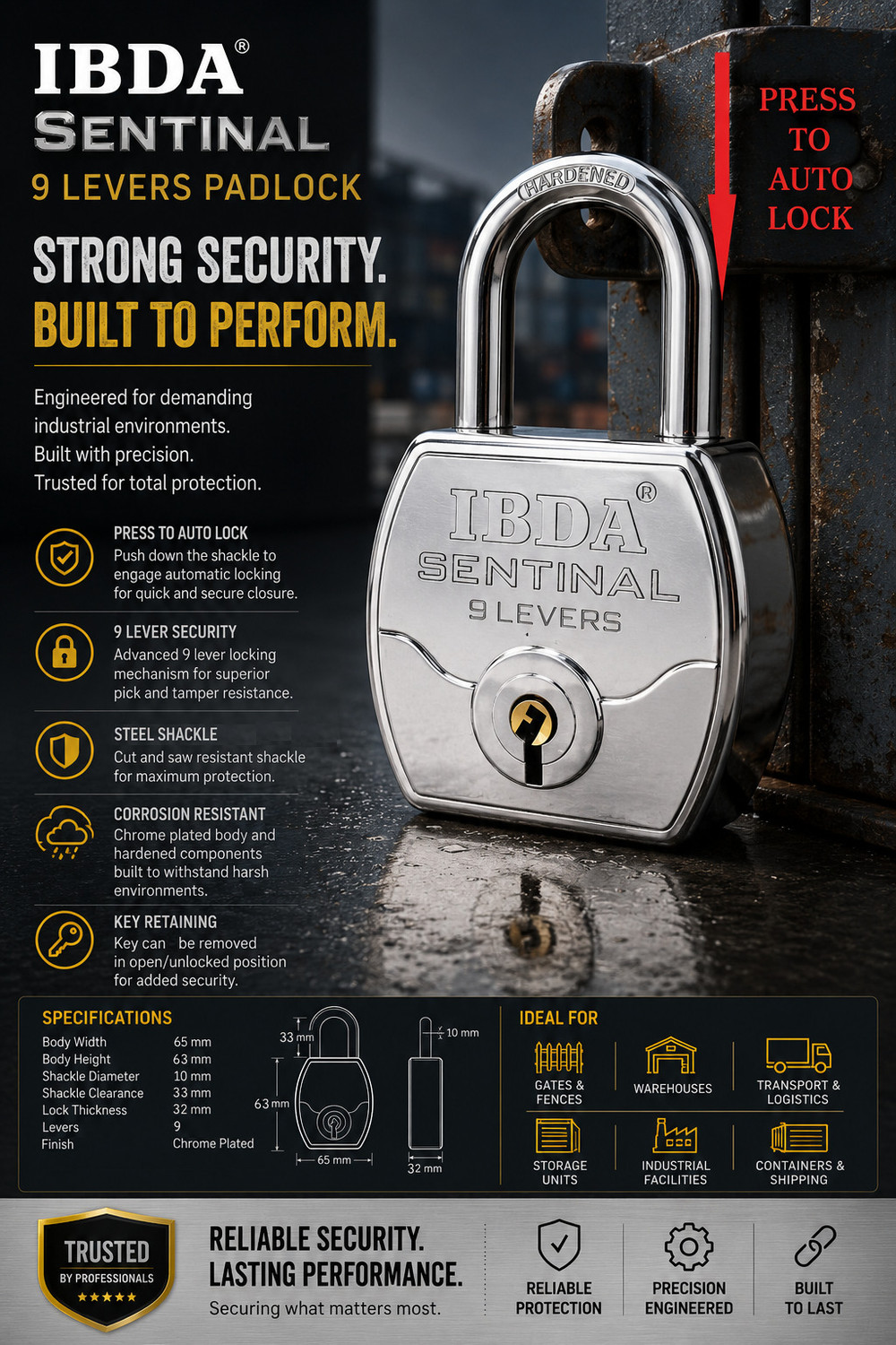 Image of IBDA same key lock | 10 lock with 8 common key | multiple lock with single key |Steel Padlock