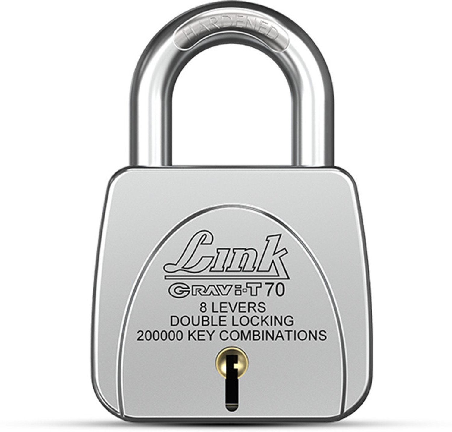 Image of Link Gravi-T 70mm Padlock | Lock For Door, office, Shop | Hardened Shackle Steel Body Padlock