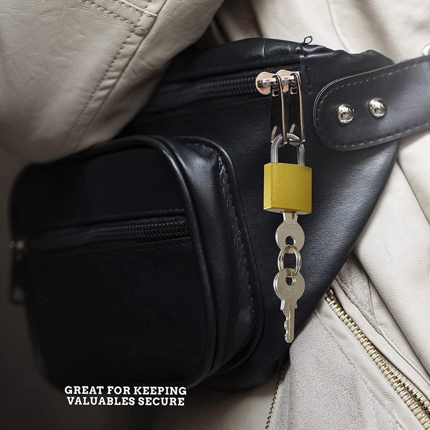 Image of SEE INSIDE Premium Solid Imitation 20 mm Copper Mini Lock with 2 Additional keys - 2 Pcs Lock