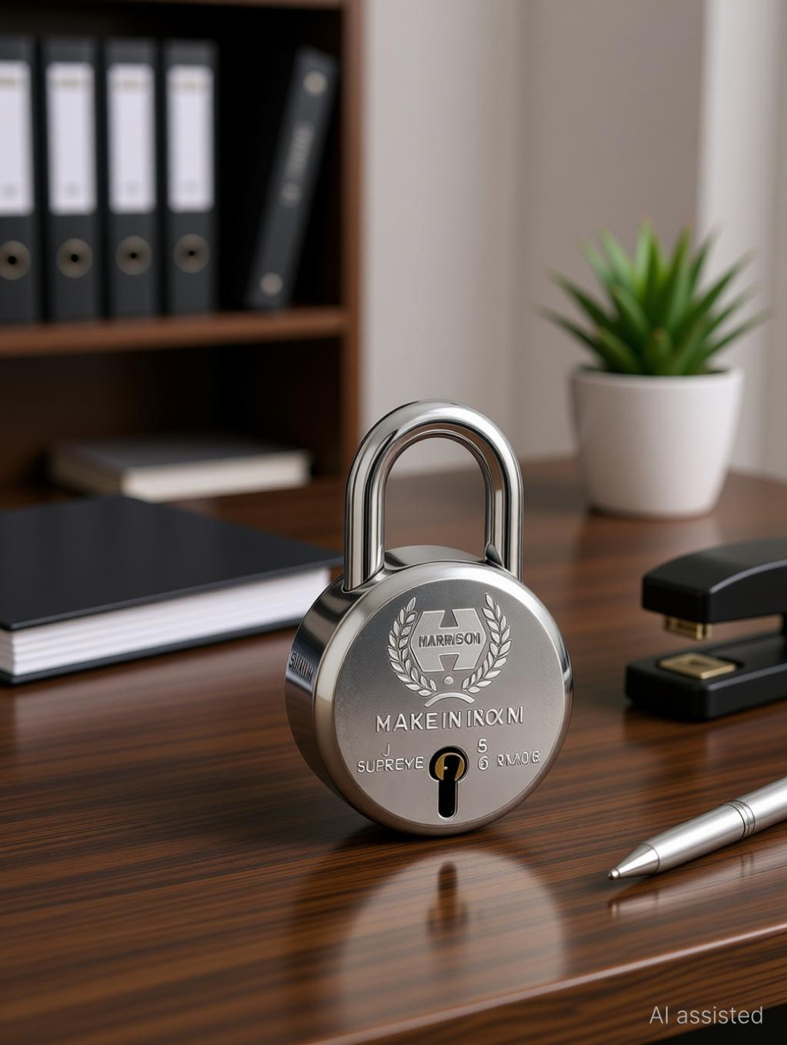 Image of HARRISONLOCK Round Padlocks / 0656 J Supreme Round 50mm BCP Padlock with 7 Lever (Pack of 10) Padlock