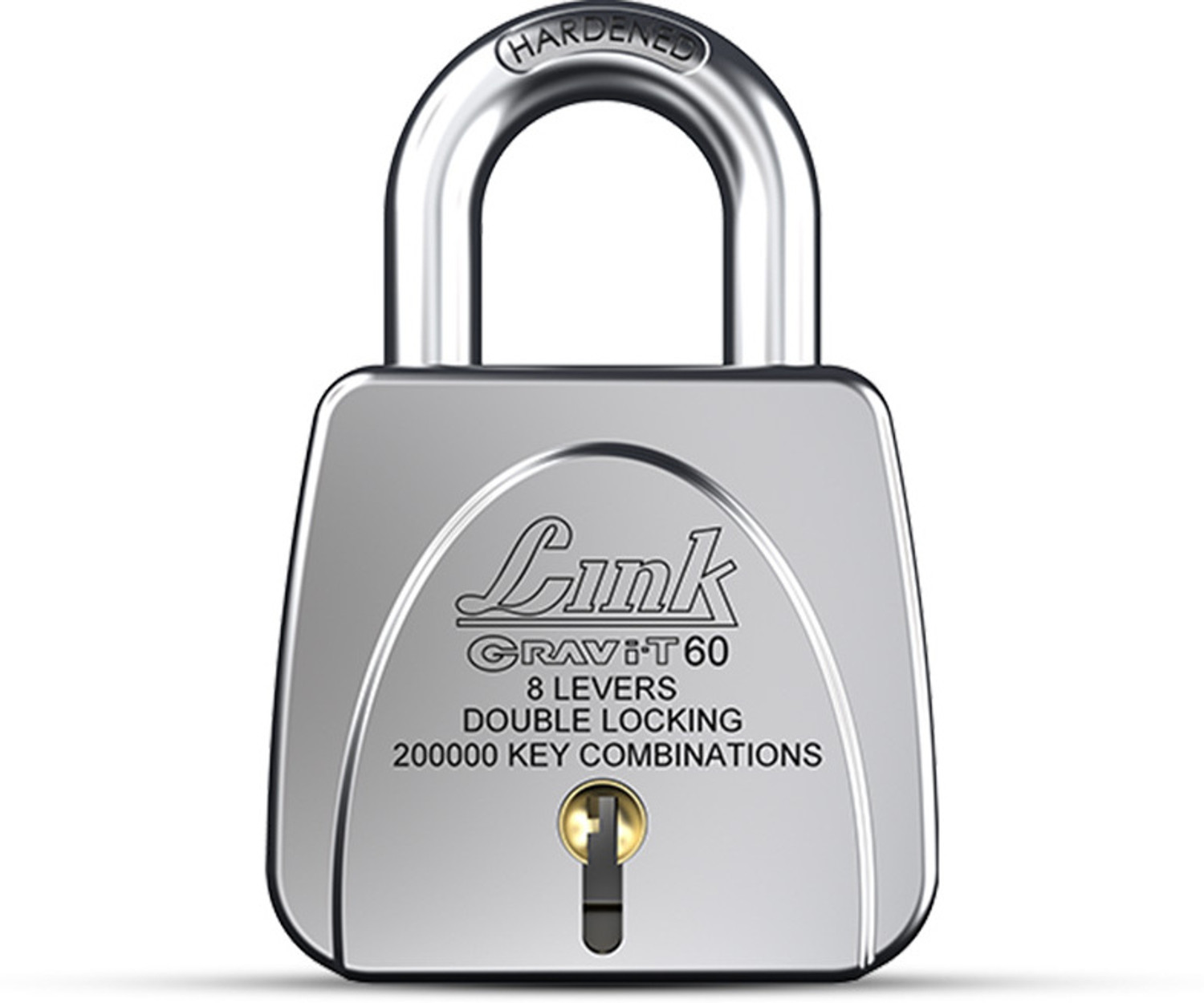 Image of Link Gravi-T 60mm Padlock | Lock For Door, office, Shop | Hardened Shackle Steel Body Padlock