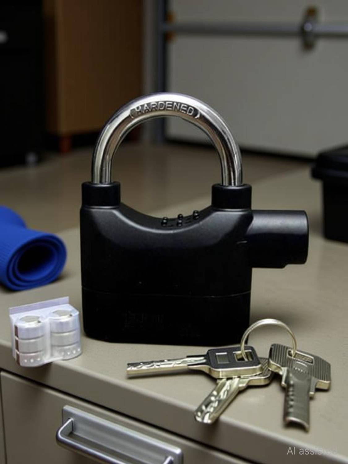 AADCART Anti Theft System Security Pad Lock with Burglar Smart Alarm Lock