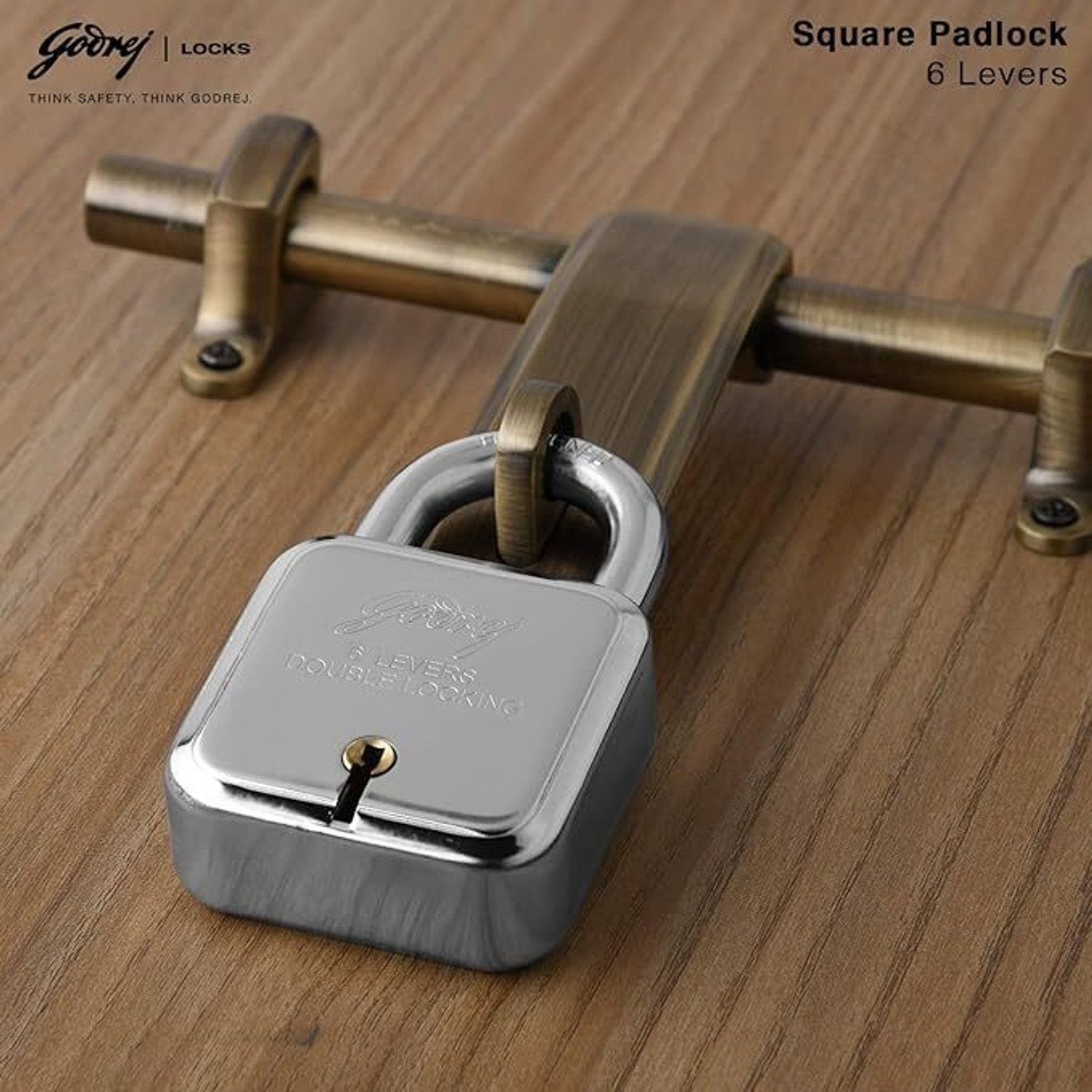 Image of Godrej Locks Stainless Steel Metallic Handlesets