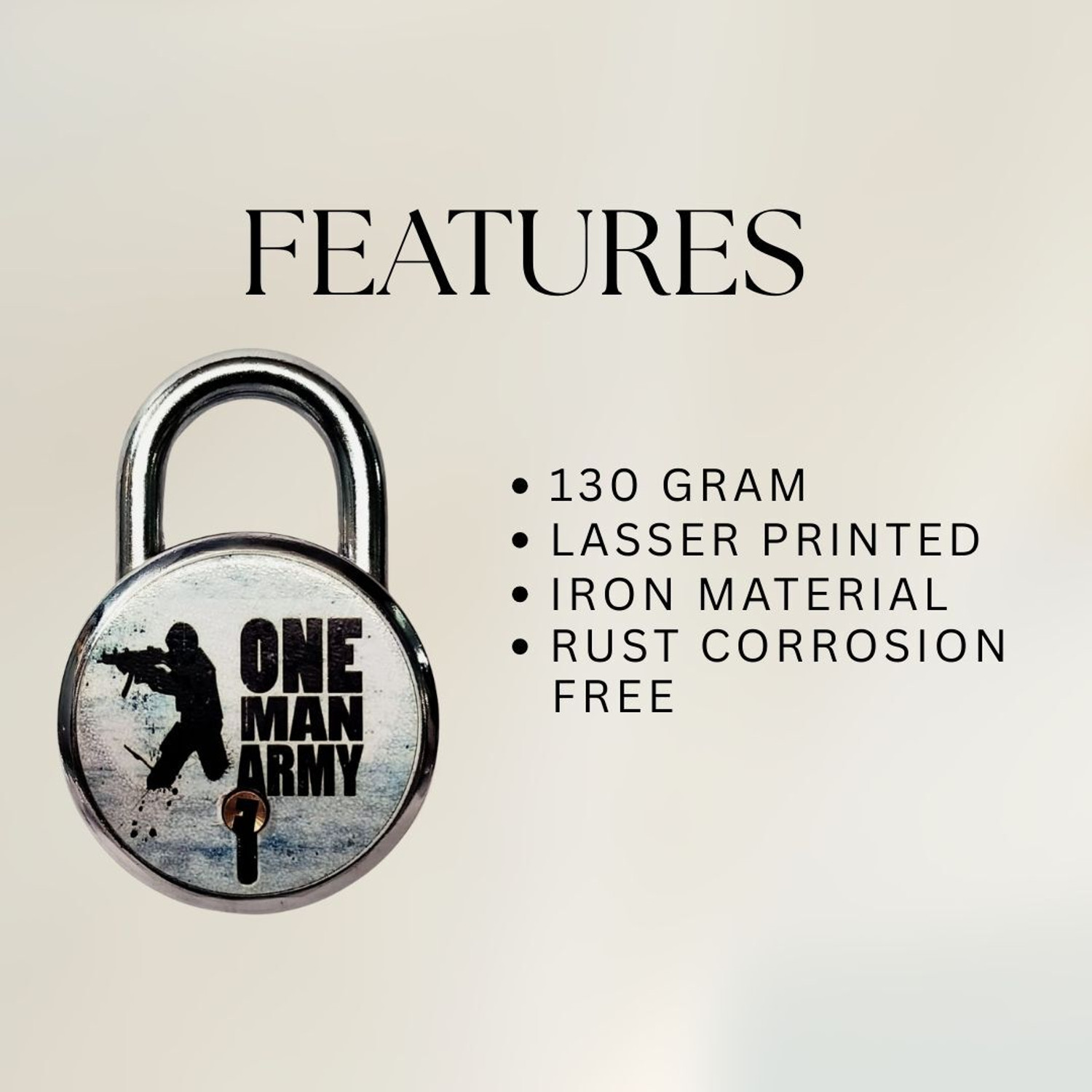 Image of onepro One Man Army 50mm 4Padlocks with 12 Same Keys Double Locking 7 Levers Padlock