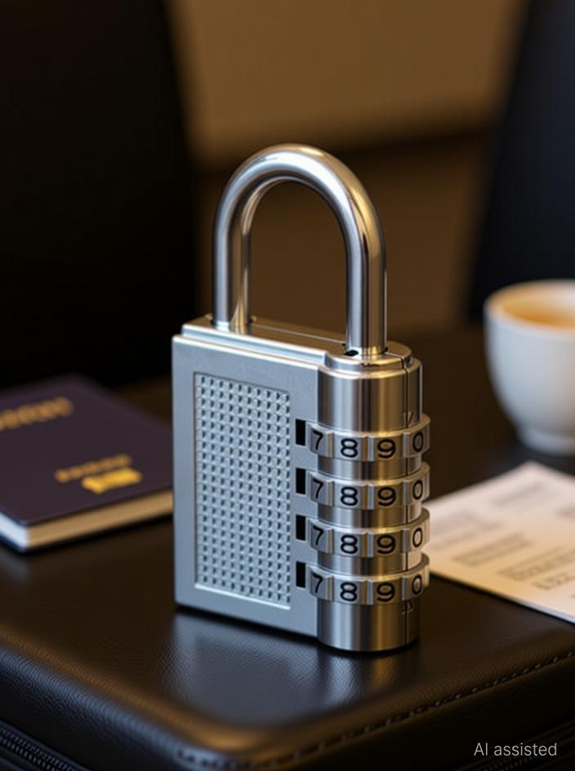 Image of KKD Resettable Combination 4 Digit Number Travel Luggage Password Lock For Home Office Padlock