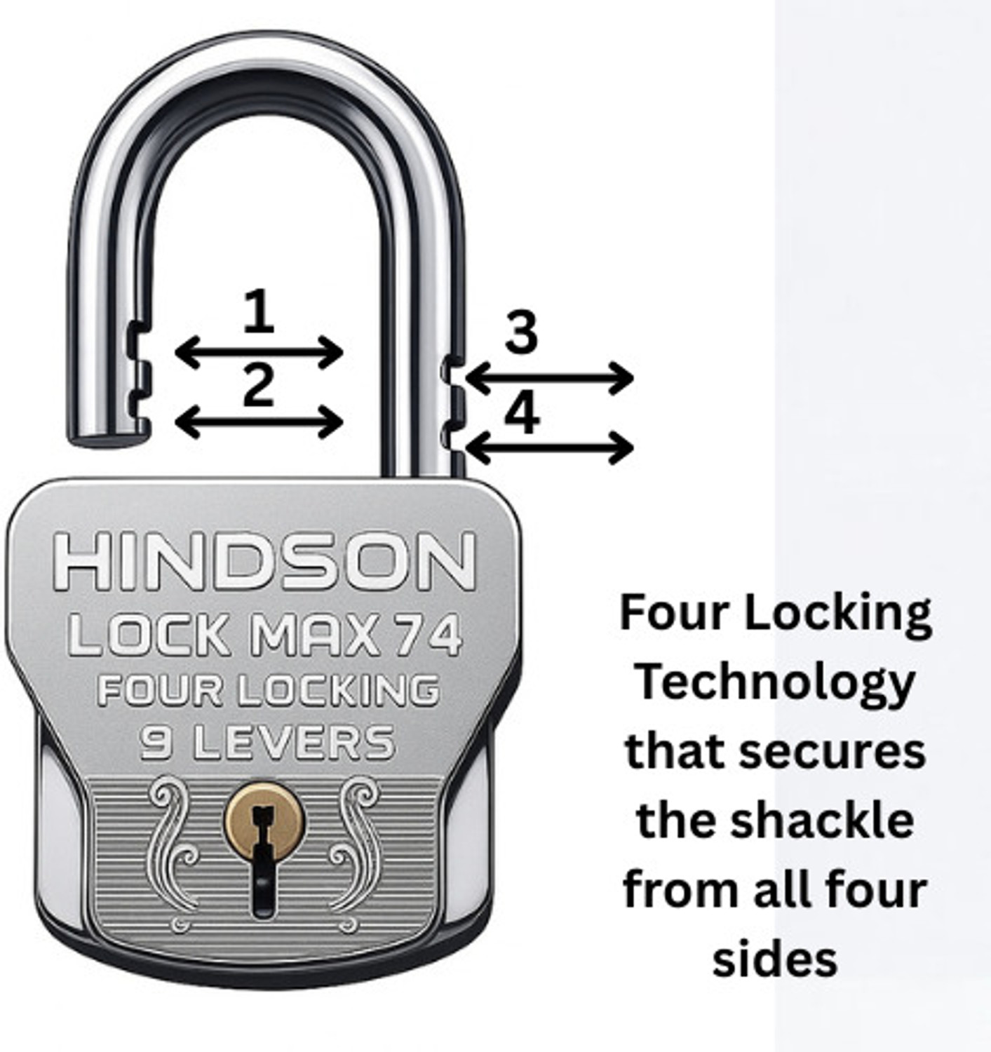 Image of HINDSON Iron Glossy Door levers