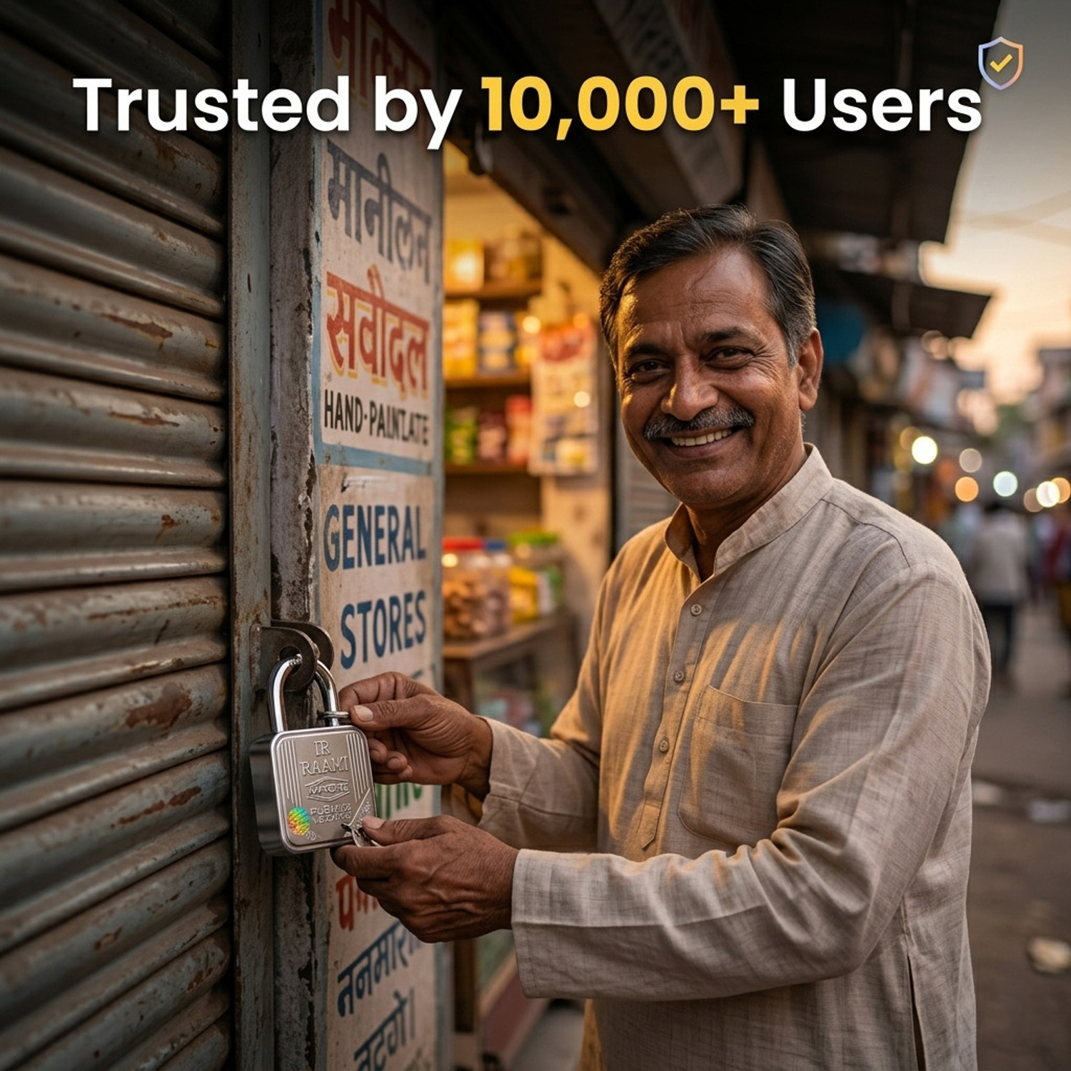 Image of onepro Raami 67mm Push Lock 9 Lever Double Locking Heavy Duty with 4 Each Keys 5 Padlock