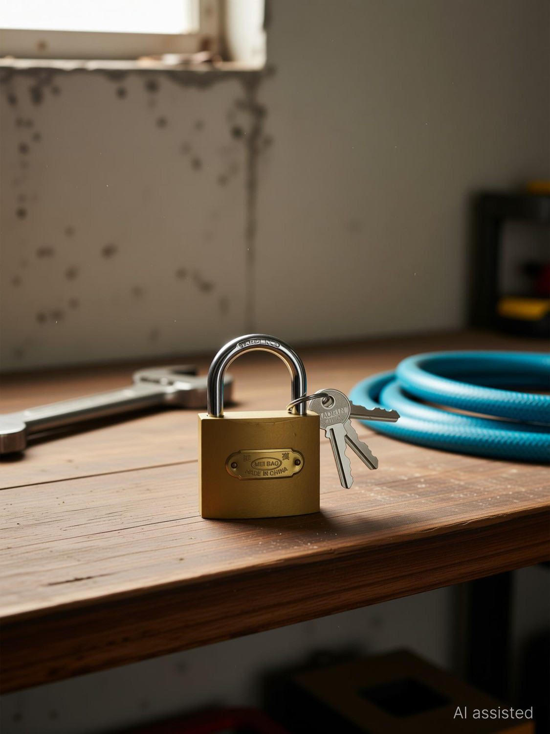Image of MEIBAO BAS ASSURED 63MM METAL 3 KEY Lock (Gold)