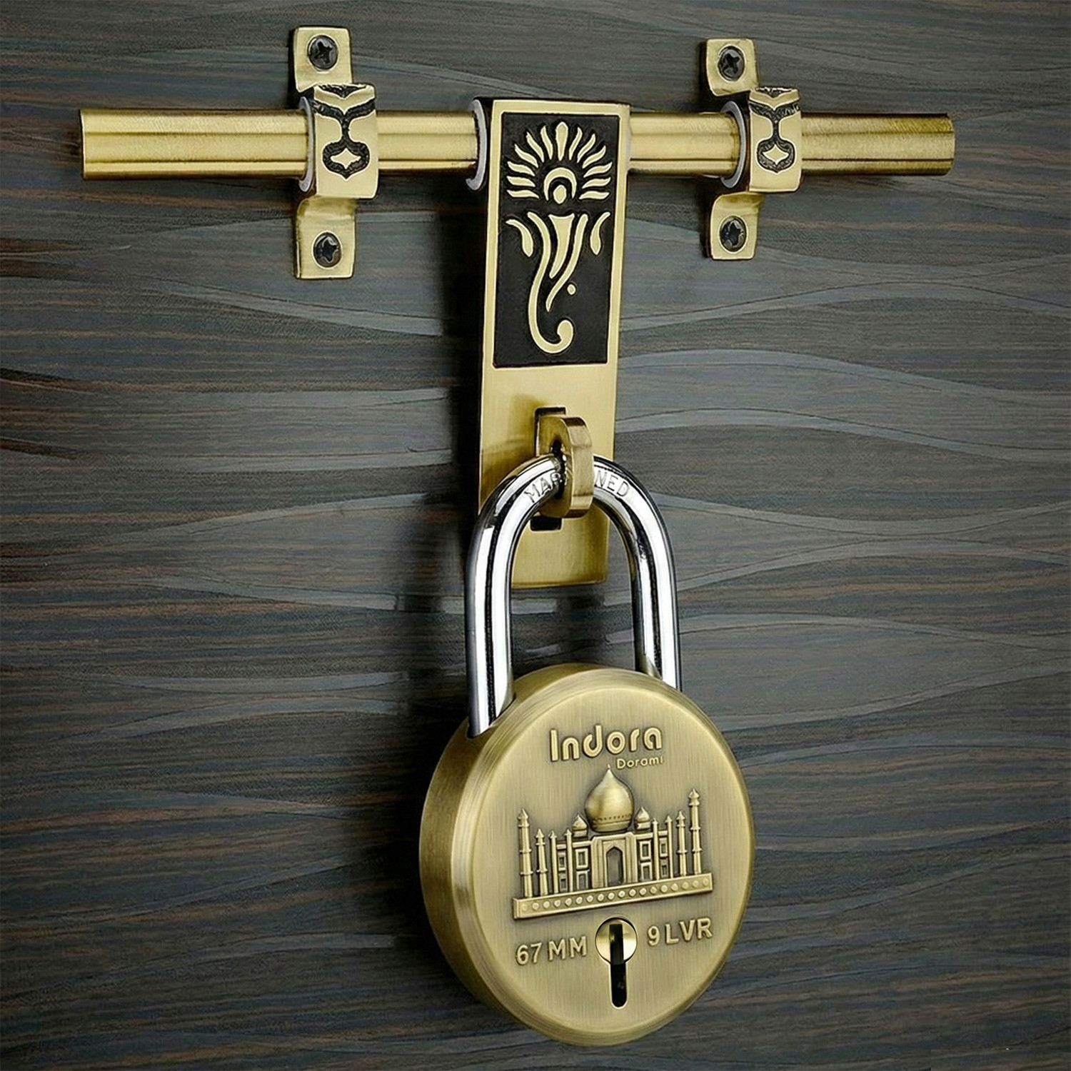Image of Indora Taj Round XL | Hardened Shackle | Dual Locking | 2.2 Tons (Pack of 4) Padlock