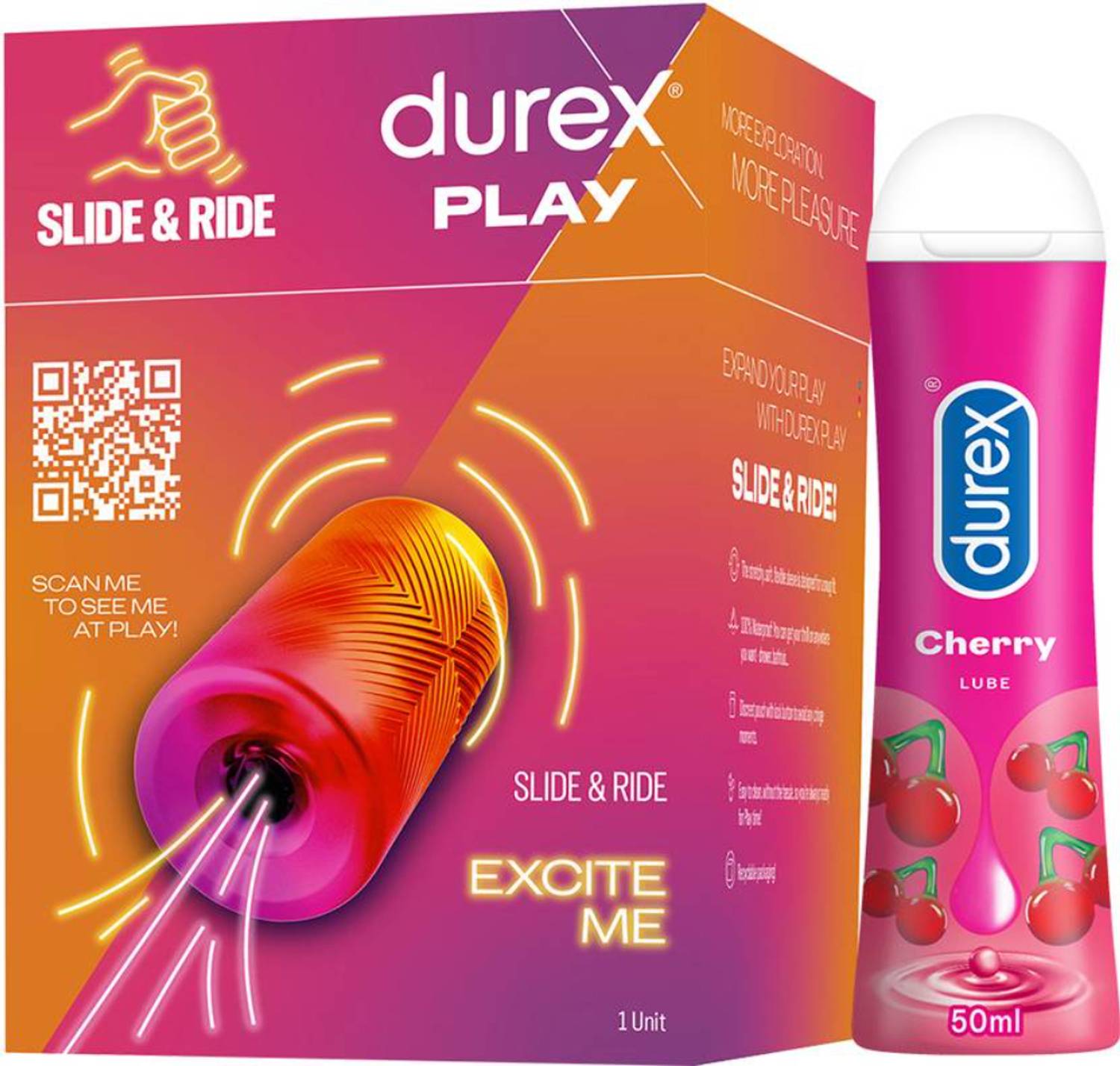 DUREX Play Slide & Ride Stroker Massager - Image 1