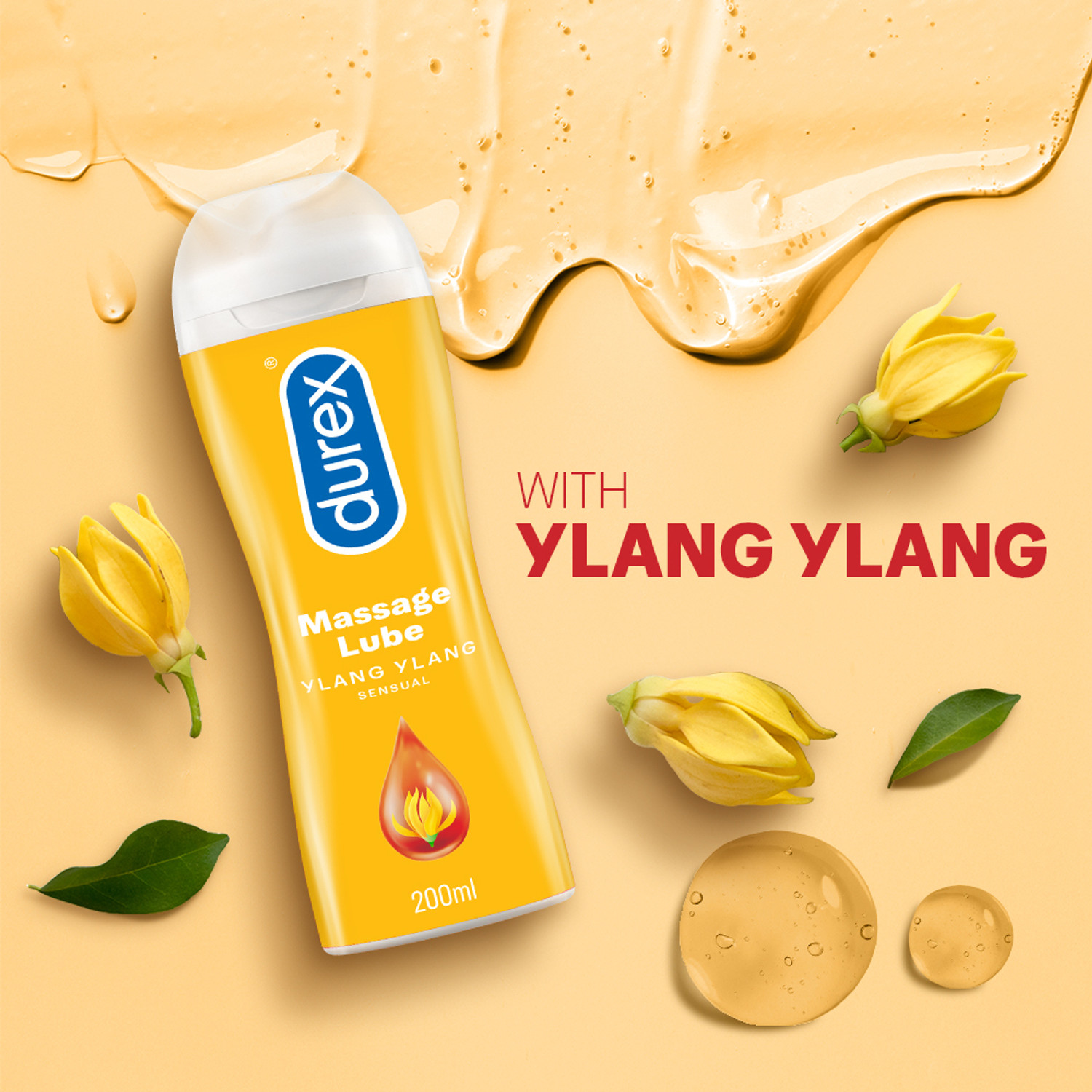Image of DUREX Lube Sensual Massage gel lubricant and vibe ring Lubricant
