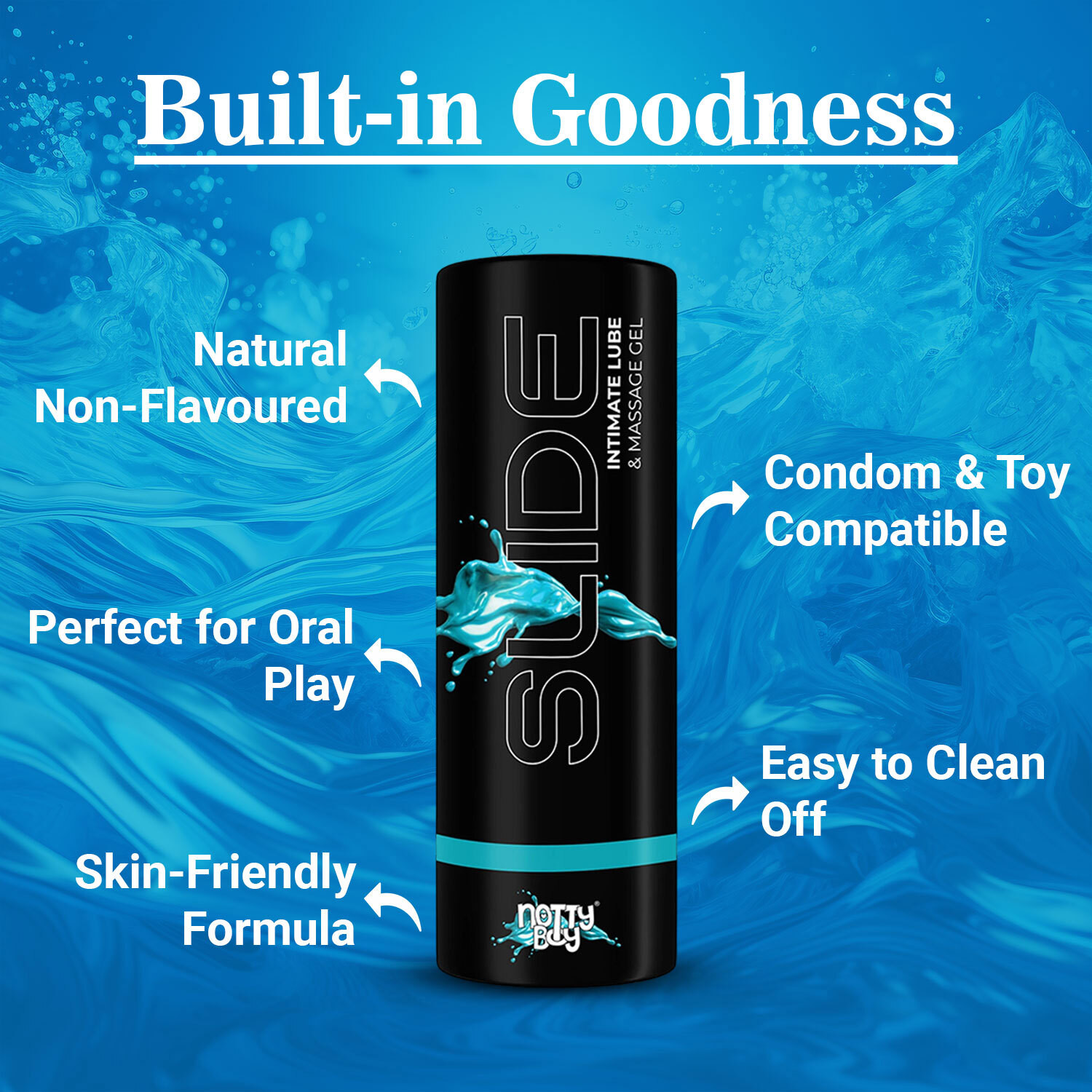 Image of NottyBoy Natural Lube For Men, Water Based Lubricating Jelly Lubricant Lubricant