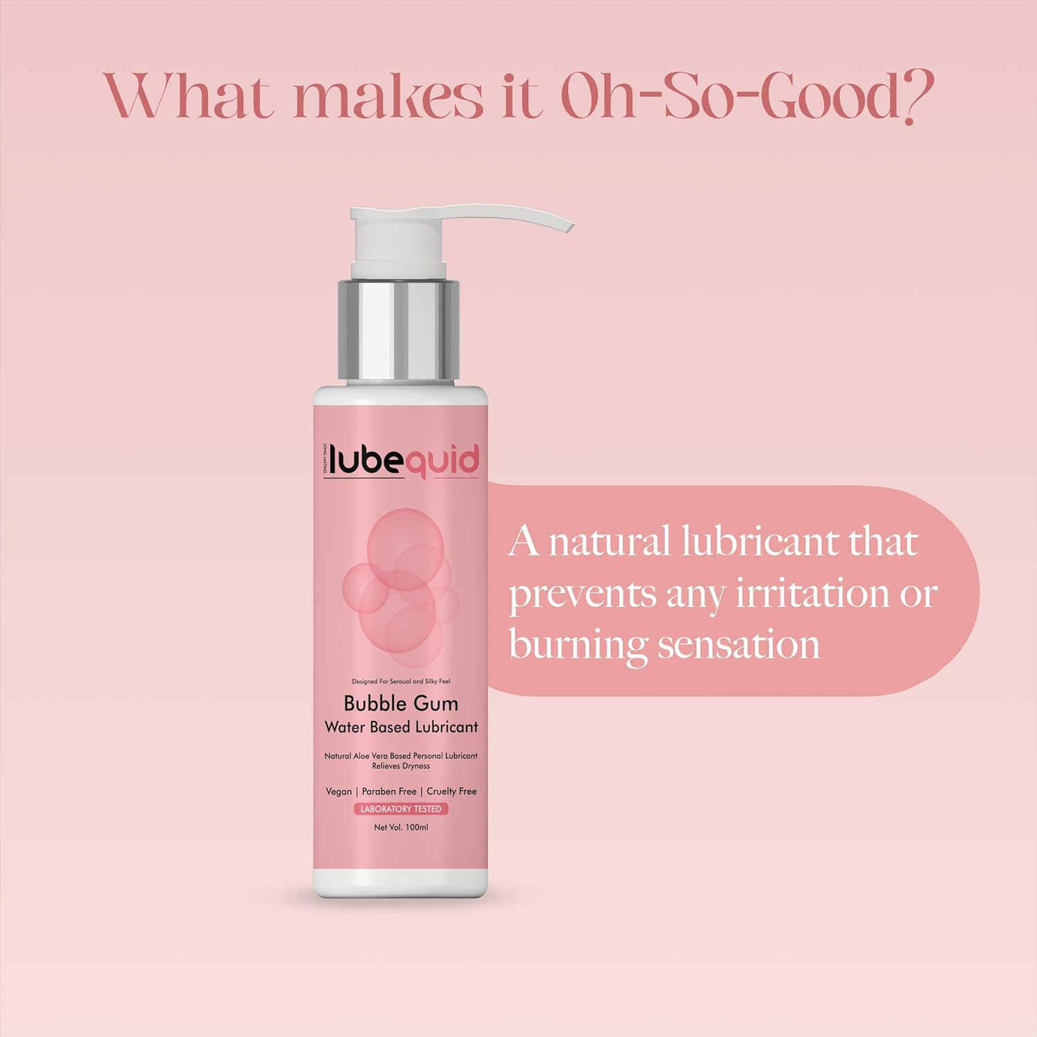 Image of Lubequid Natural Water-Based Personal Lubricant & massage Gel Bubblegum Flavour Lubricant