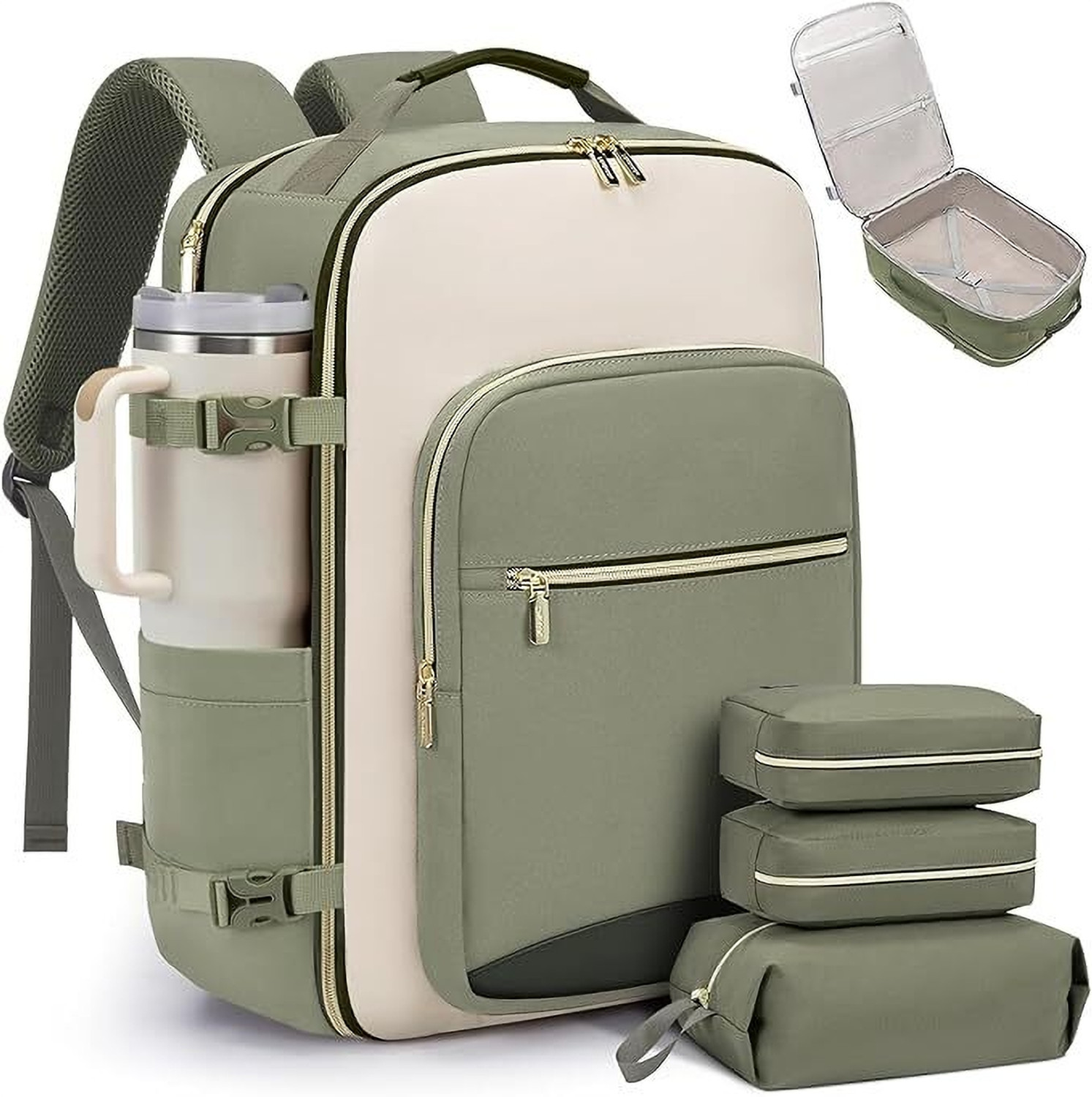 Image of Opnex Travel Backpack with Packing Cubes Set Large Capacity Waterproof 40 L Backpack