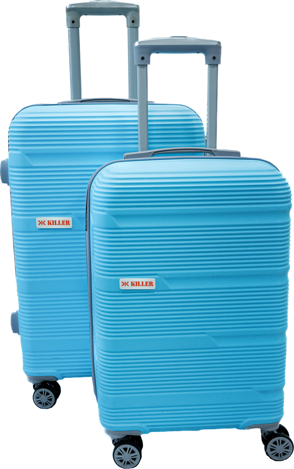 Image of KILLER Hard Body Set of 2 Luggage 8 Wheels - TROLLEY BAG COMBO (24 inch+20 inch) - Teal Cabin & Check-in Set 8 Wheels - 30 inch