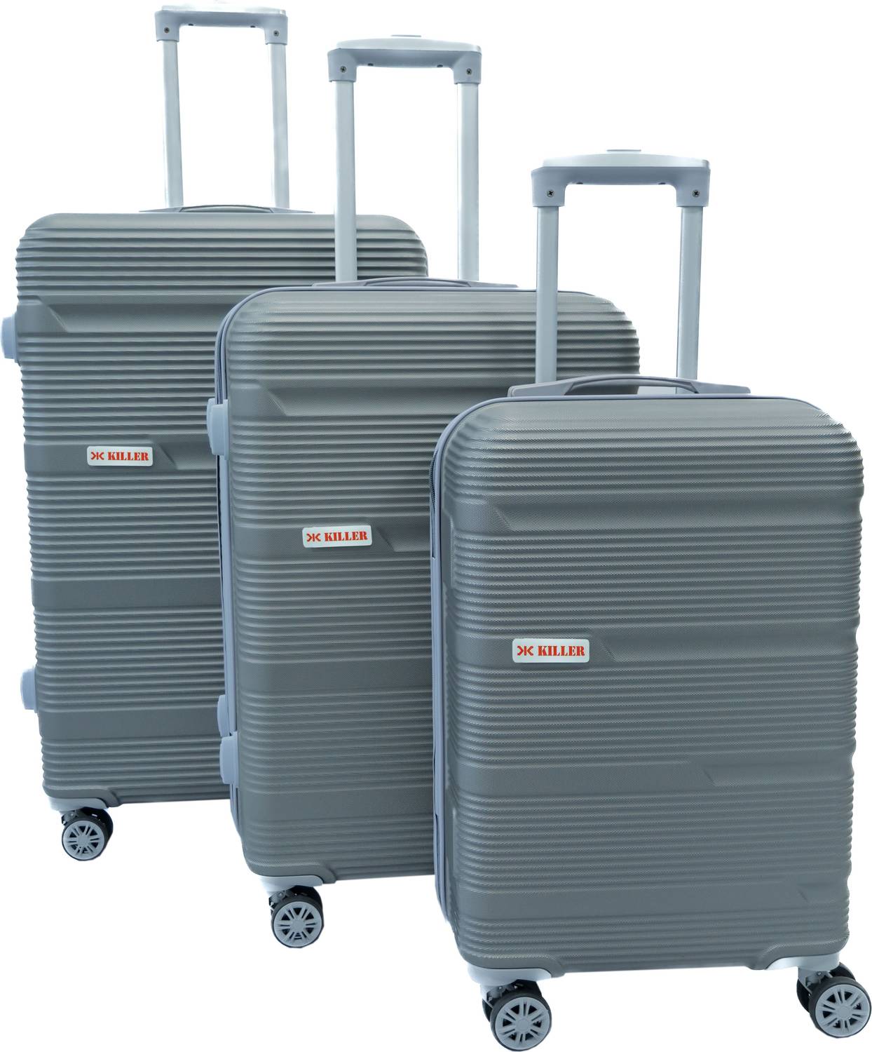 KILLER Hard Body 3-Piece Luggage Set - Grey Pack of 3 - Image 1