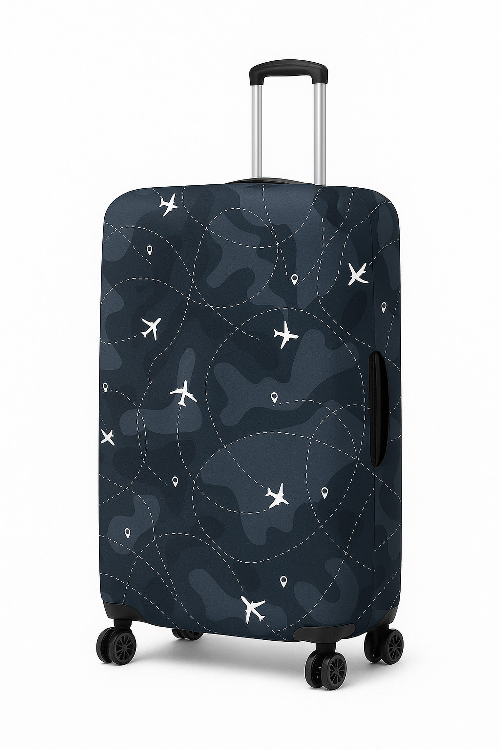 Image of NT Creation Printed Travel Suitcase Trolley Bag Protector - Scratch & Dust Proof Stretchable & Scratchproof, Reusable And Washable, Durable Fabric Luggage Cover (24, Multicolor)