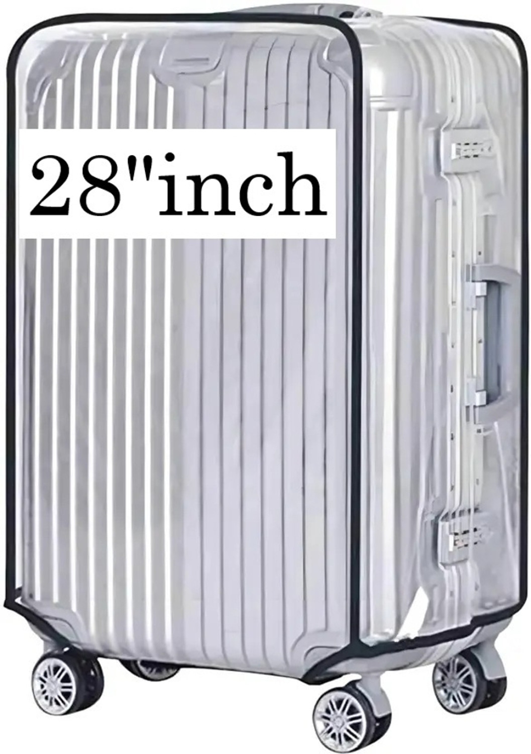 Image of KLASSY Transparent Trolley Bag Cover PVC Dust Proof Cover Luggage Bag cover 28 inch PVC Dust Proof Cover Luggage /Suitcase For Hard /Fiber Trolley Bag Luggage Cover