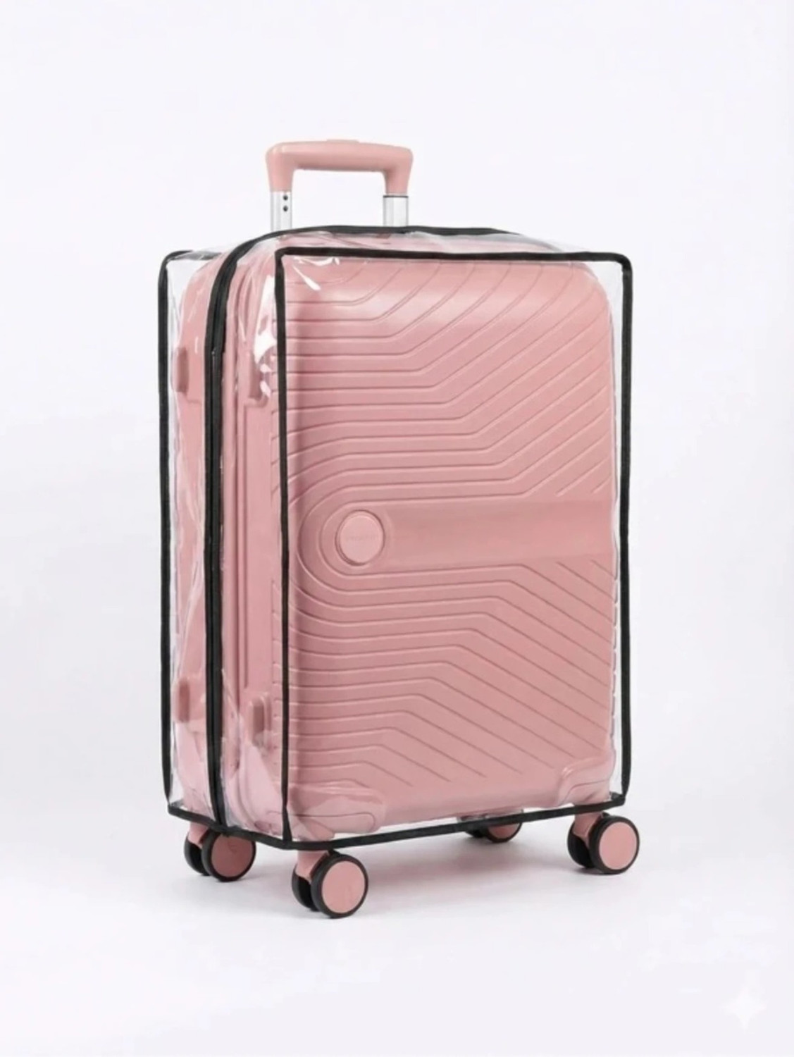 Image of KLASSY Transparent Trolley Bag Cover PVC Dust Proof Cover Pack Of 3 Executive Voyager TROLLY COVER 20 INCH Luggage Cover