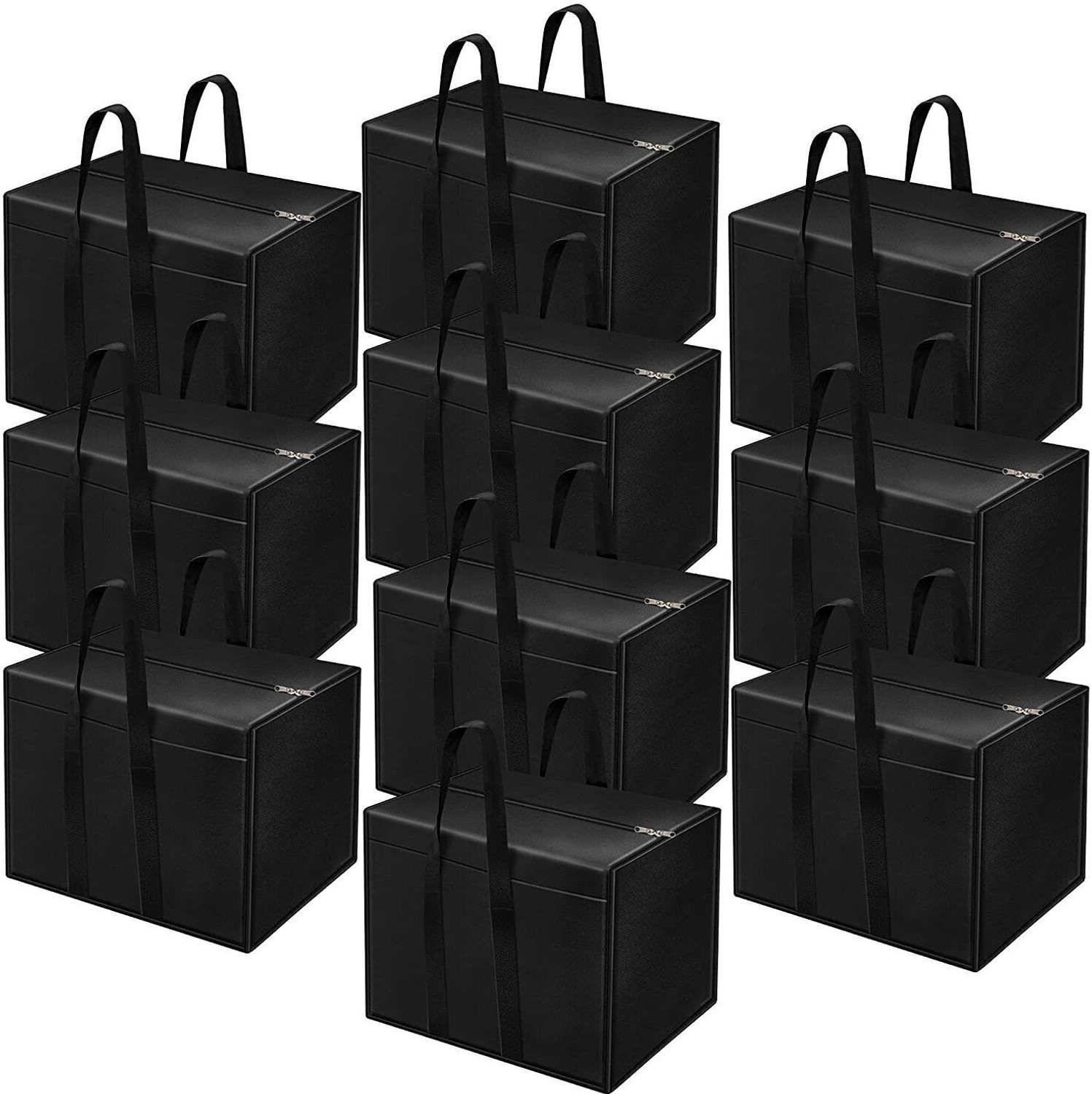 Image of B5 INDUSTRIES Moisture Proof Multi-Purpose Storage Bag /Clothing Storage Strong Handle Black - Pack Of 10 B5 Luggage Cover