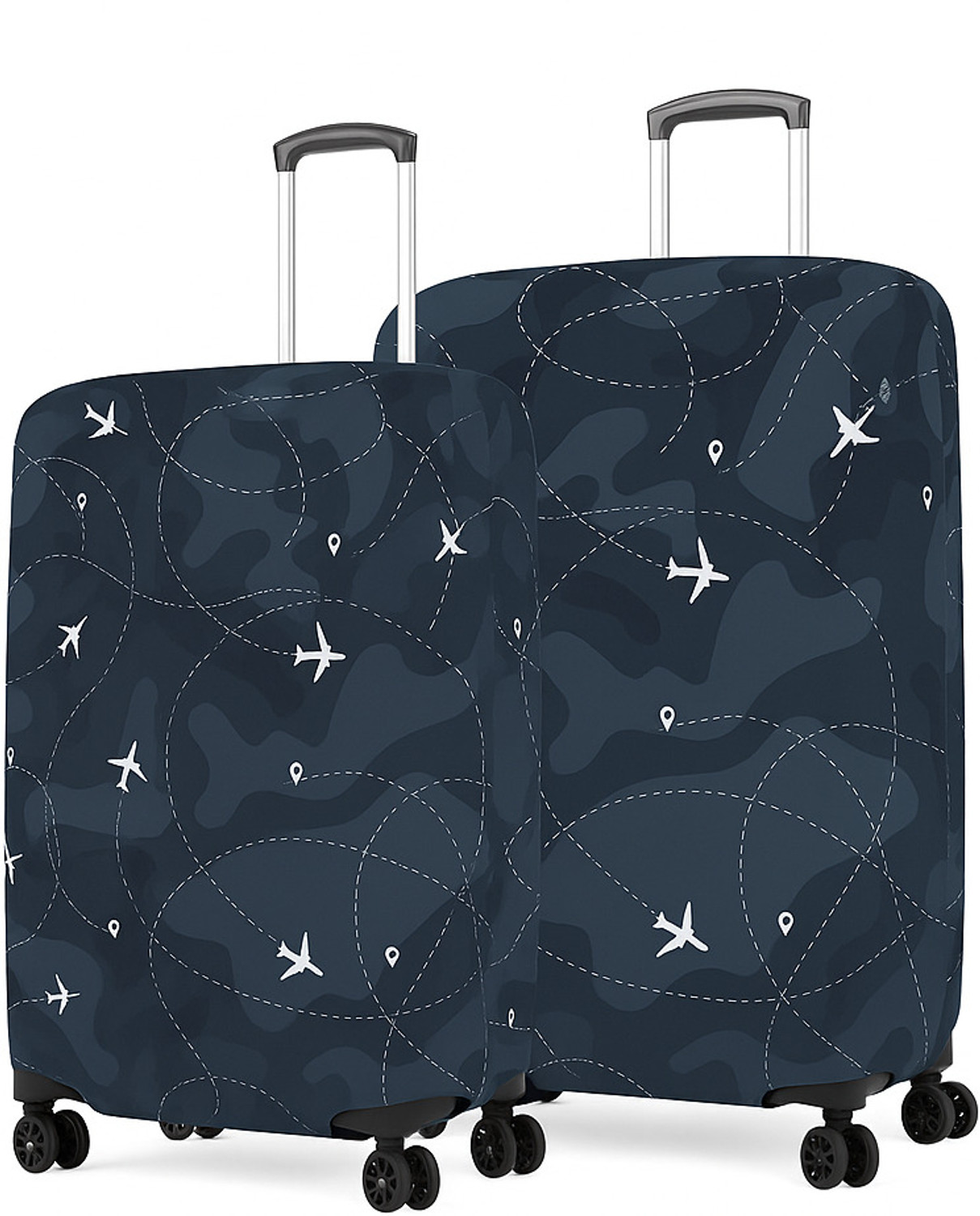 Image of NT Creation Printed Travel Suitcase Trolley Bag Protector - Scratch & Dust Proof Stretchable & Scratchproof, Reusable And Washable, Durable Fabric Luggage Cover (24, Multicolor)