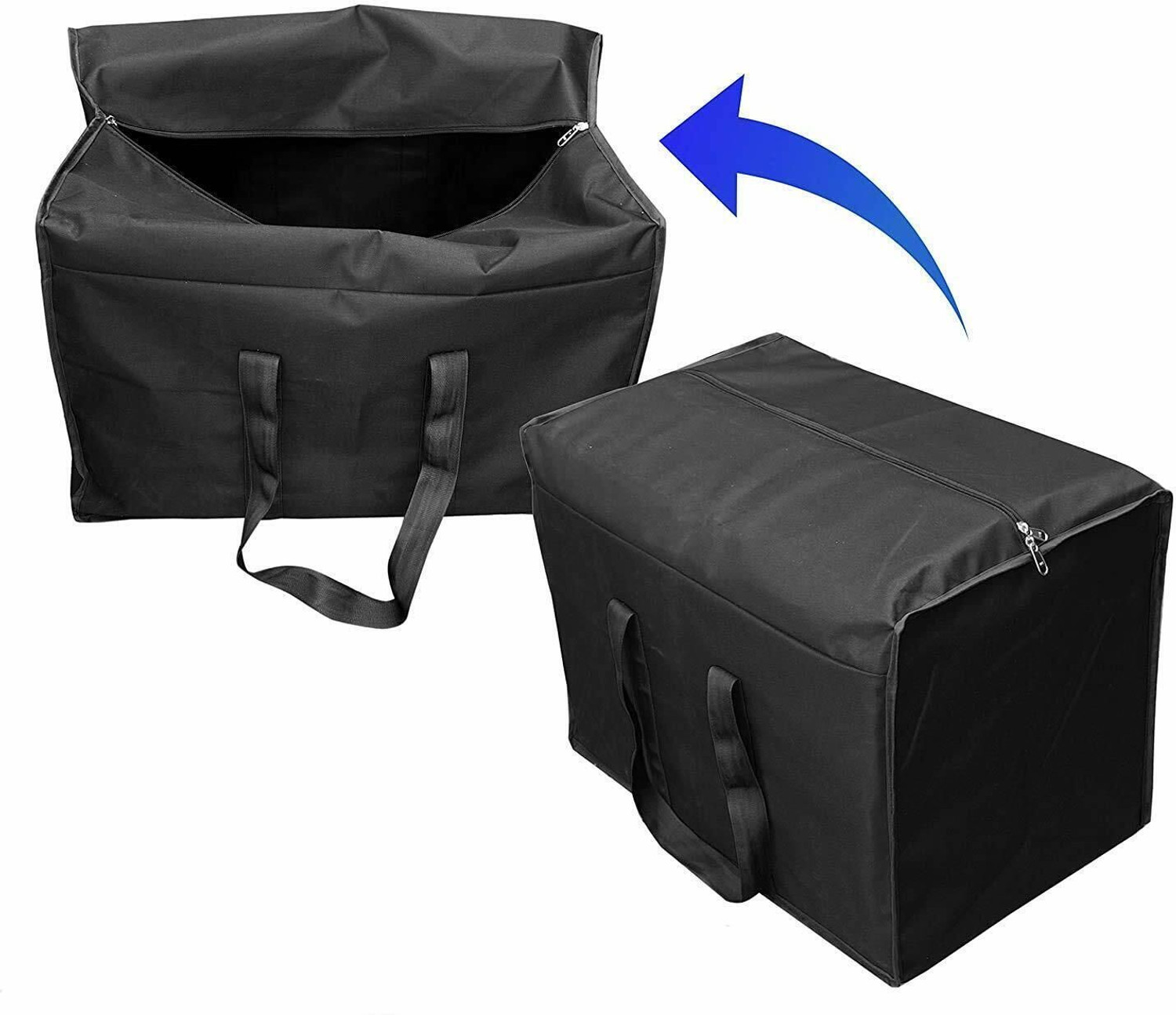 Image of B5 INDUSTRIES Moisture Proof Multi-Purpose Storage Bag /Clothing Storage Strong Handle Black - Pack Of 10 B5 Luggage Cover