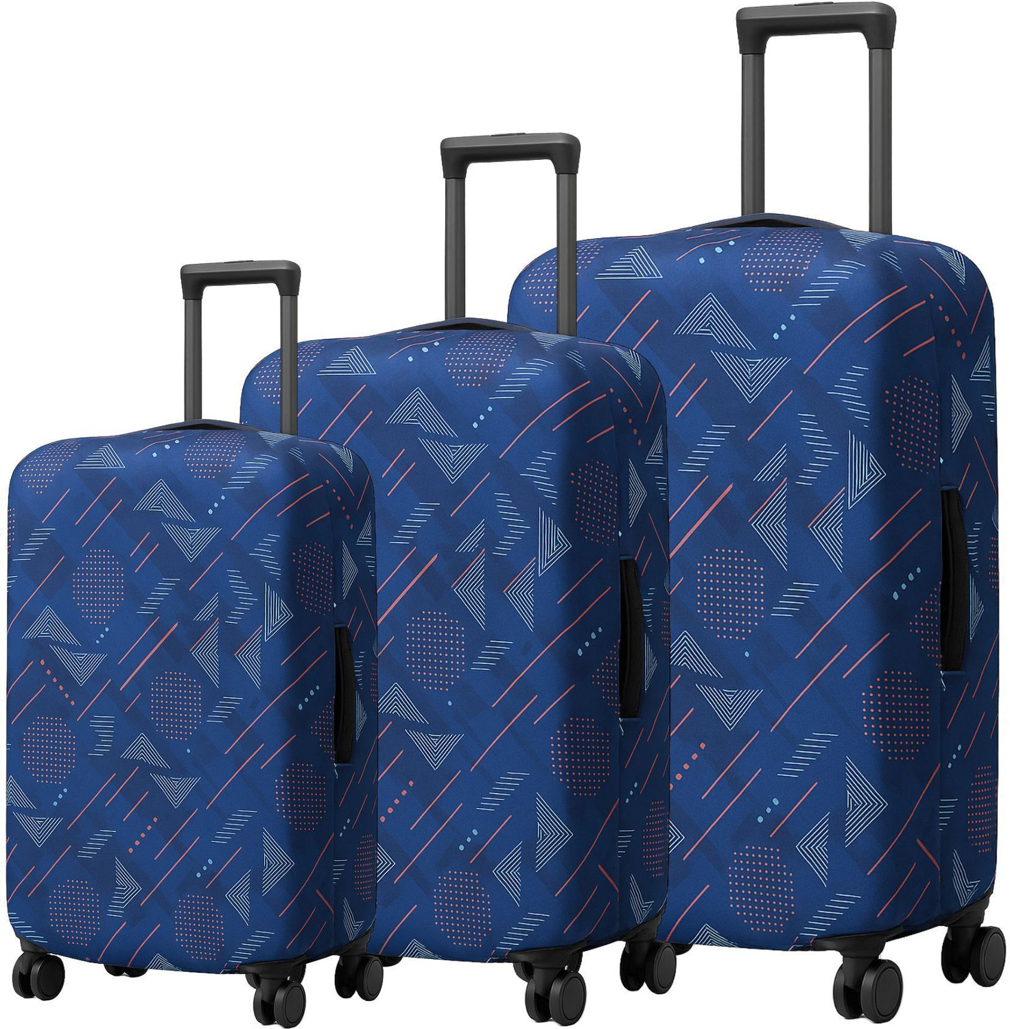 Image of AMPEREUS Trolley Bag Cover Set of 3 (20, 24, 28 Inch)Printed Protective Universal Fit Trolley Luggage /Suitcase Cover Luggage Cover