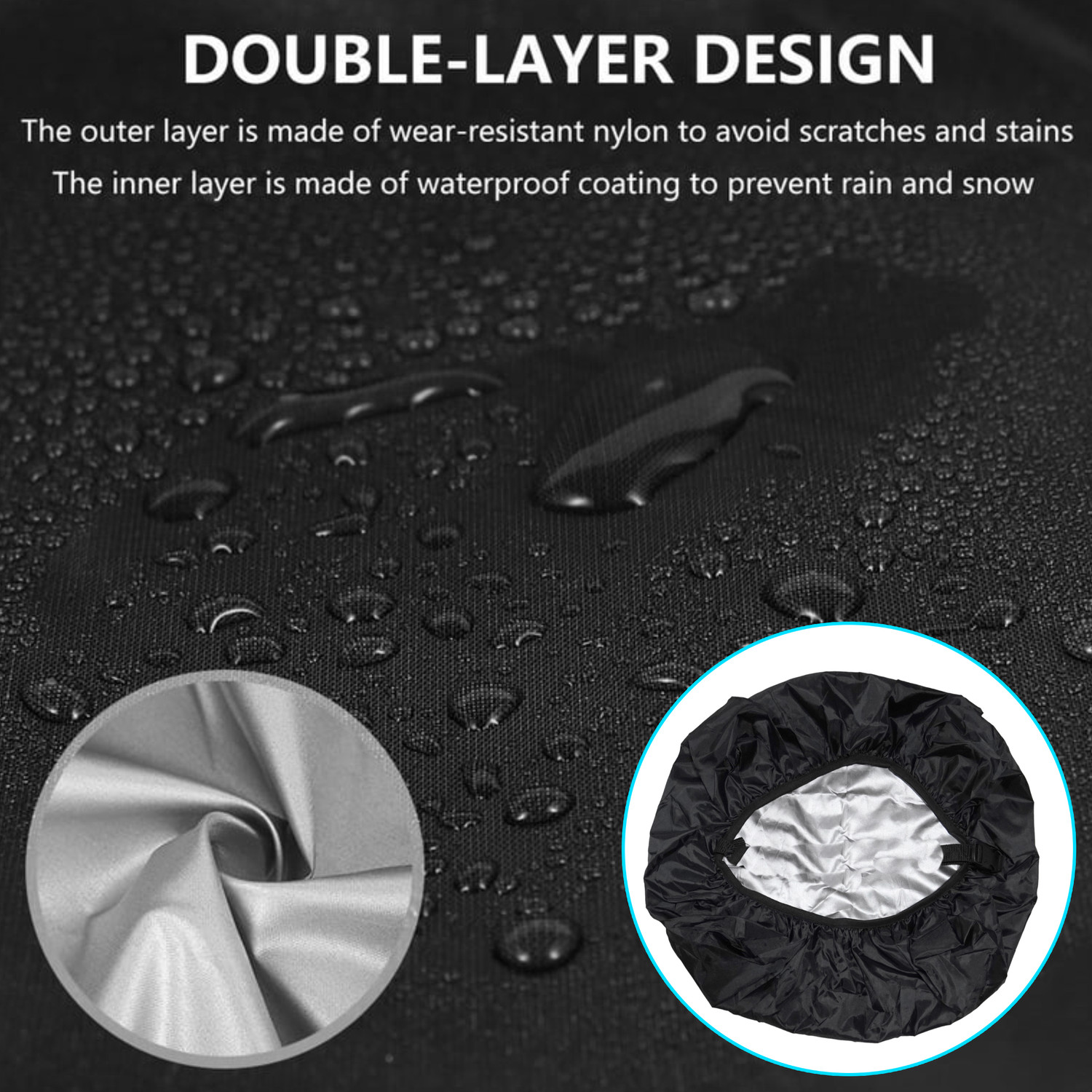 Image of SNDIA Waterproof Dustproof Adjustable Elastic Rain Cover With Pouch Dust & Rain Cover for Backpack with Pouch, Waterproof Dustproof Bag Luggage Cover